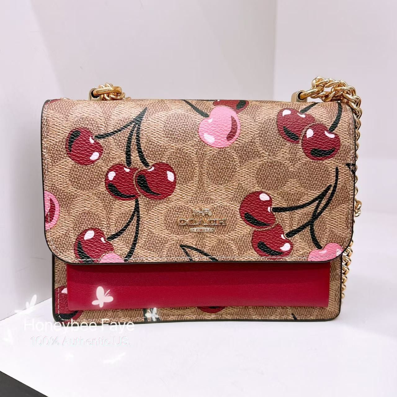 Coach Mini Klare Crossbody Bag In Signature Canvas Cherry CY716 Size ONE SIZE - 1 Thumbnail