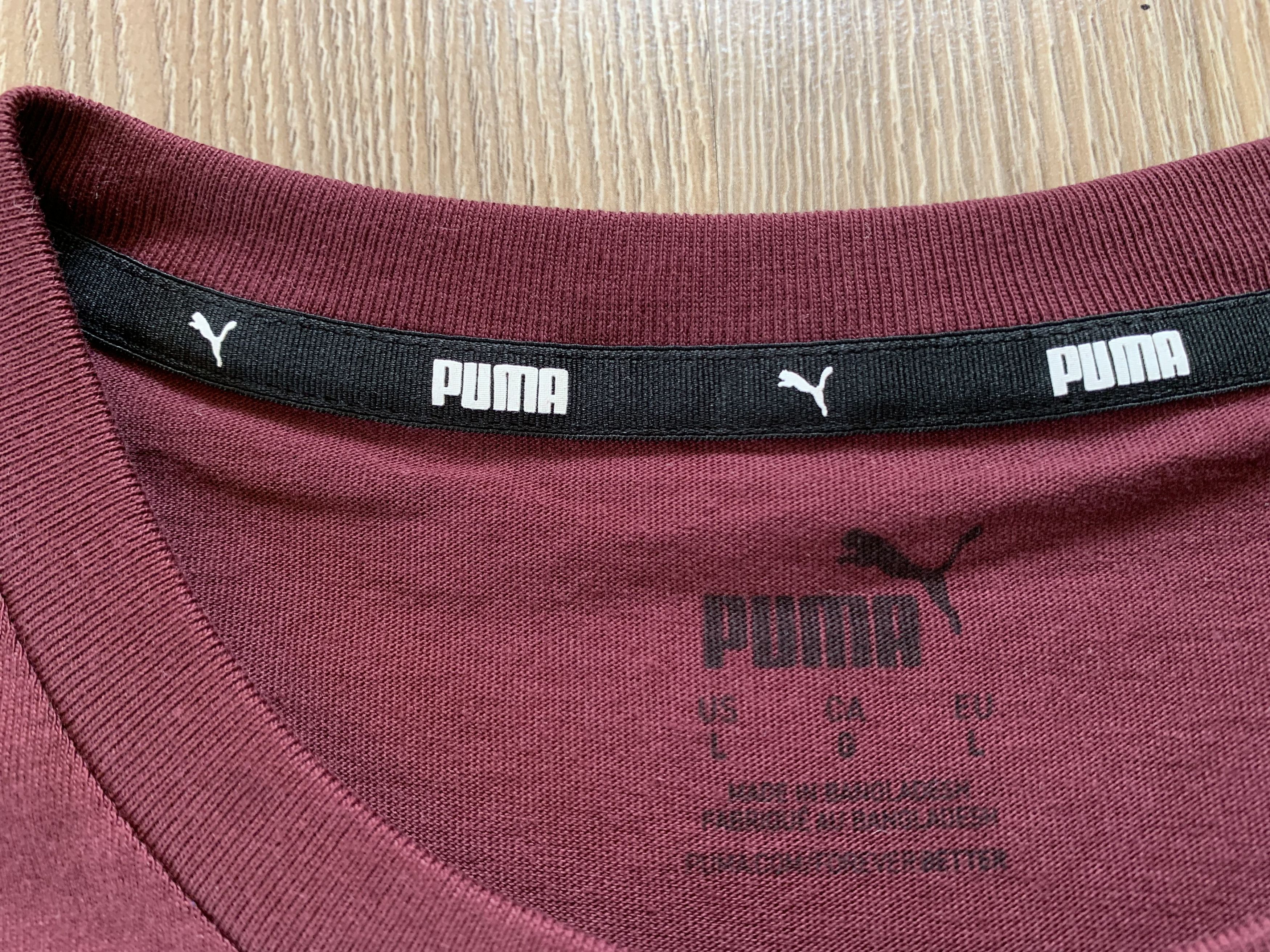 Puma Puma Burgundy Cotton T Shirt 2023 Size US L / EU 52-54 / 3 - 6 Thumbnail