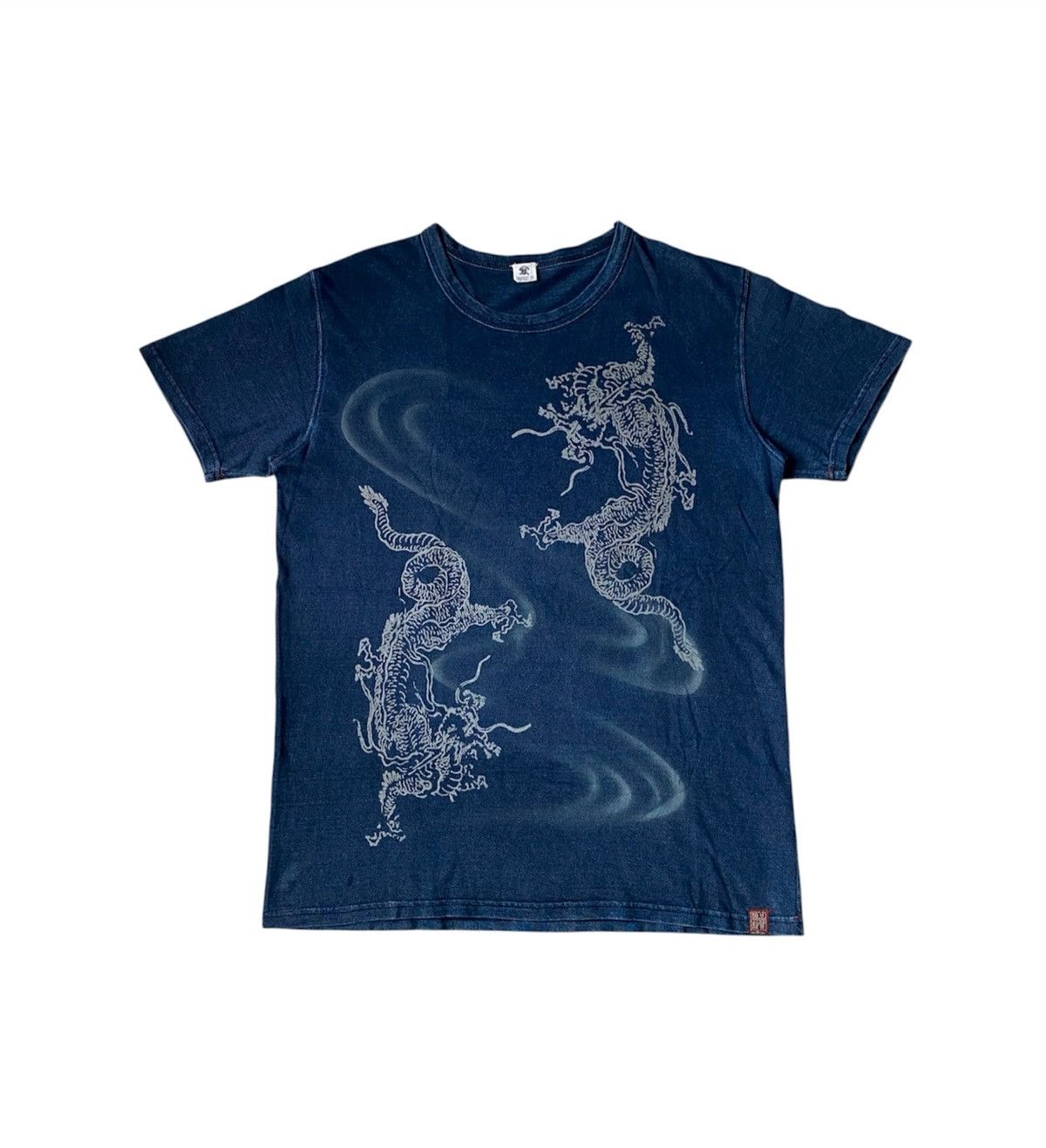Japanese Brand Vintage Eternal Japan Indigo Blue Dragon Sukajan Tshirt Size US L / EU 52-54 / 3 - 1 Thumbnail