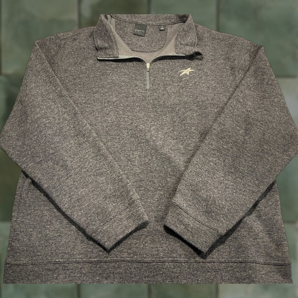 Vintage DUNNING Men's Golf Wool Blend 1/4 Zip Pullover Sweater Dark Gray XL Mens Size US XL / EU 56 / 4 - 1 Thumbnail