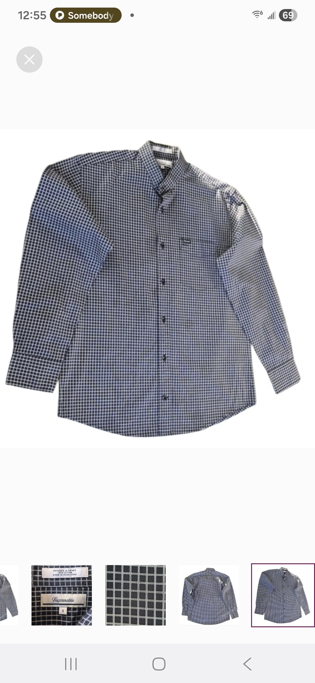 Faconnable Façonnable Long Sleeve Button-Up Shirt Size US S / EU 44-46 / 1 - 5 Thumbnail