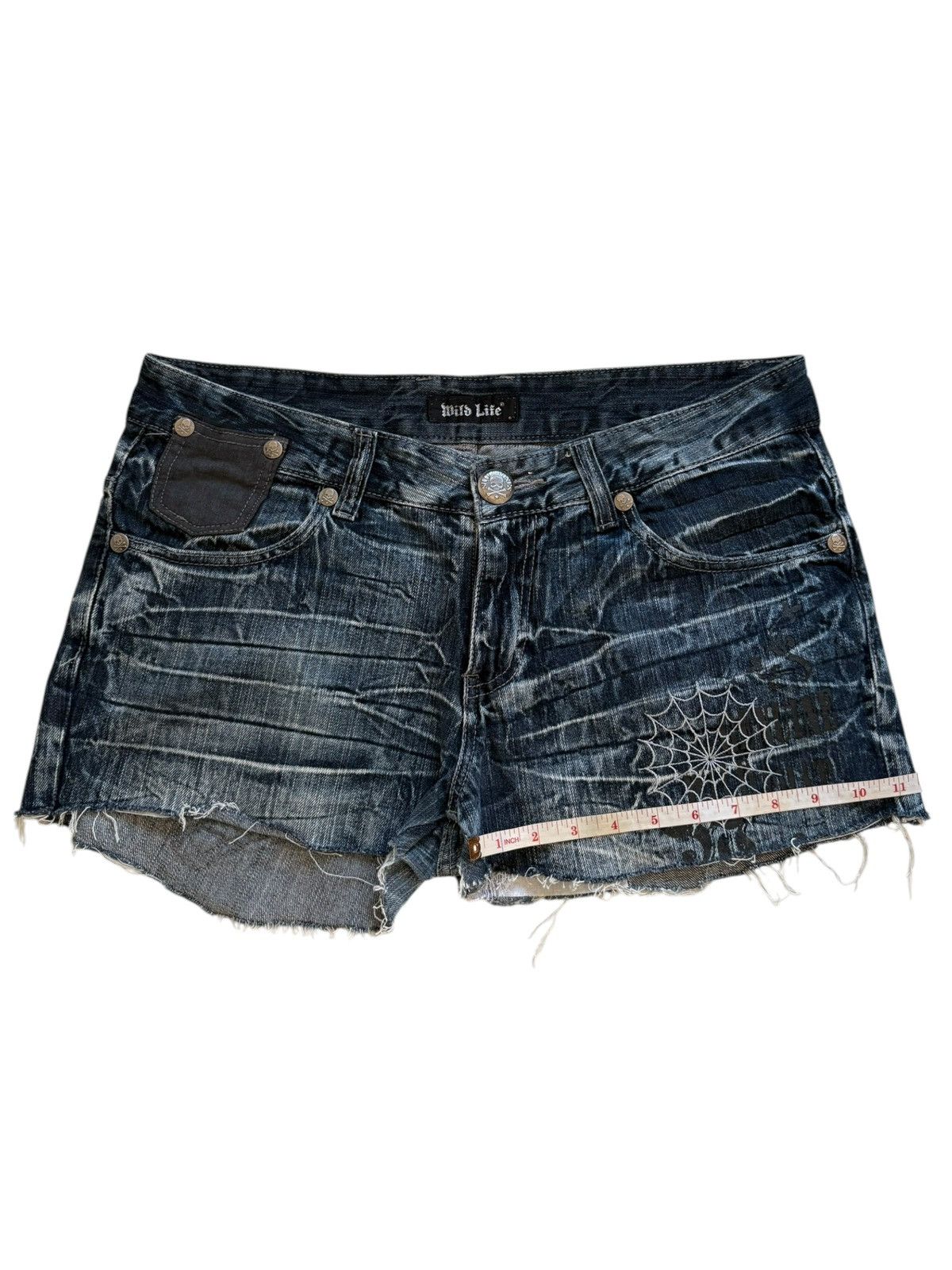 14th Addiction × Japanese Brand Vintage Japanese Brand Mud Wash Punk Style Shorts Jeans Size 36" / US 14 / IT 50 - 17 Thumbnail