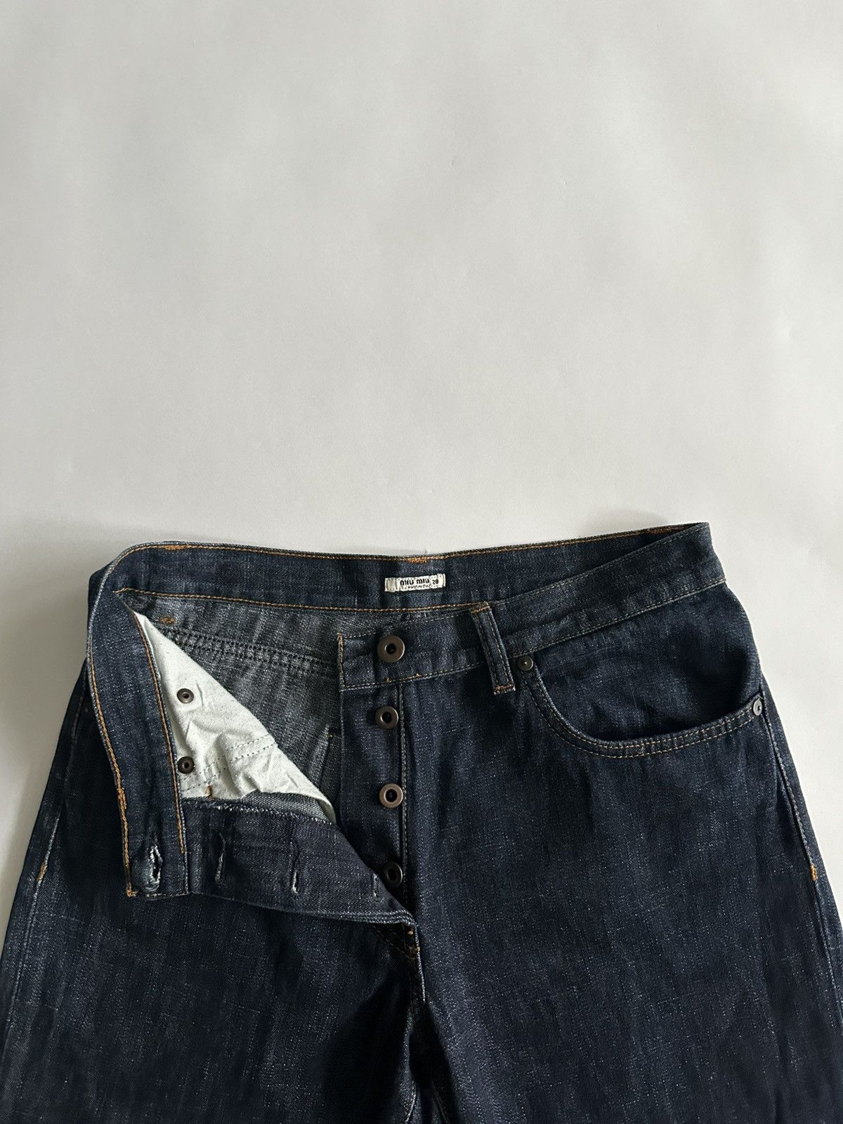 Miu Miu Miu Miu Early 2000’s Raw Denim Jeans Size US 28 / EU 44 - 9 Thumbnail