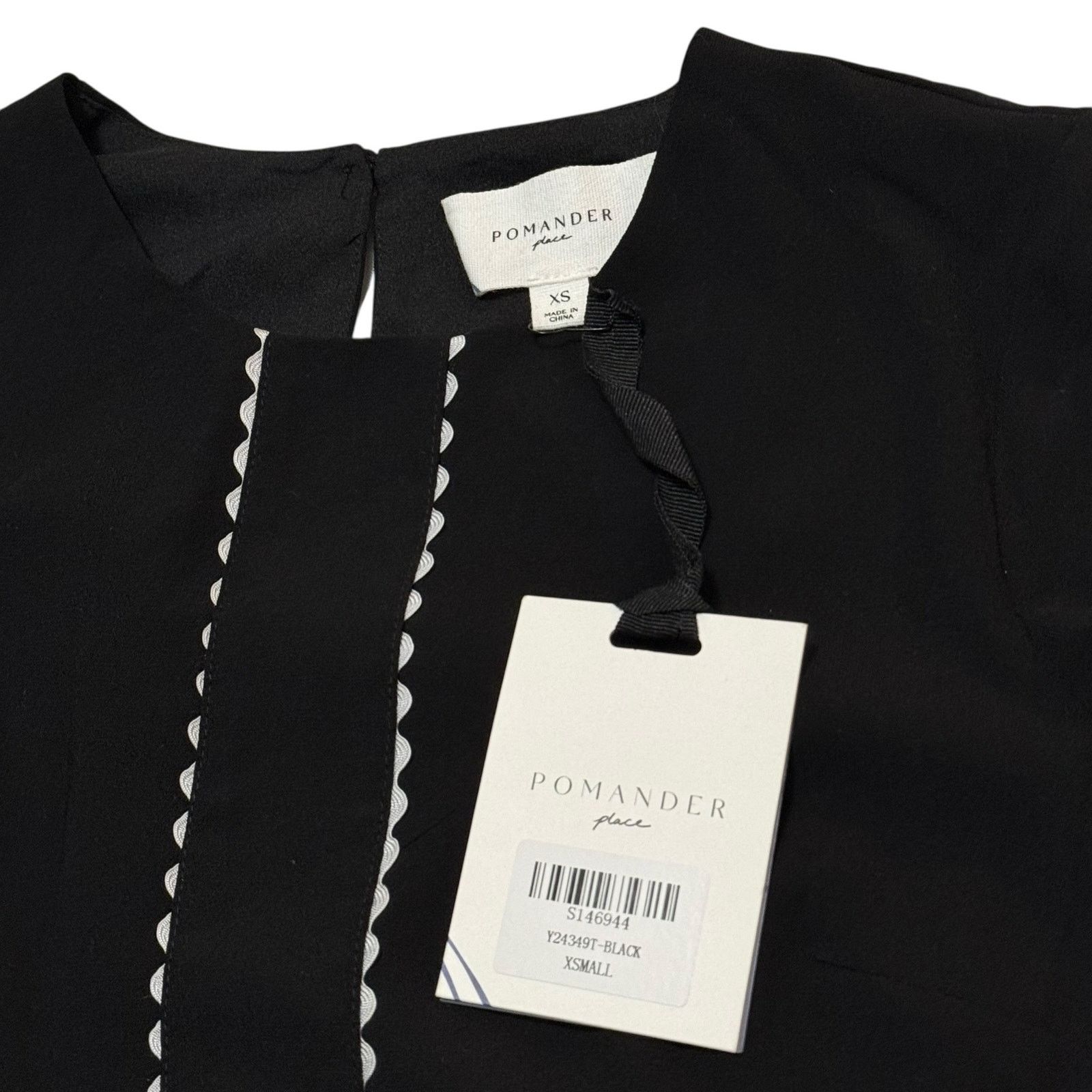 Other NEW Pomander Place Isabel Bow Dress Black White Size XS Size XS / US 0-2 / IT 36-38 - 4 Thumbnail