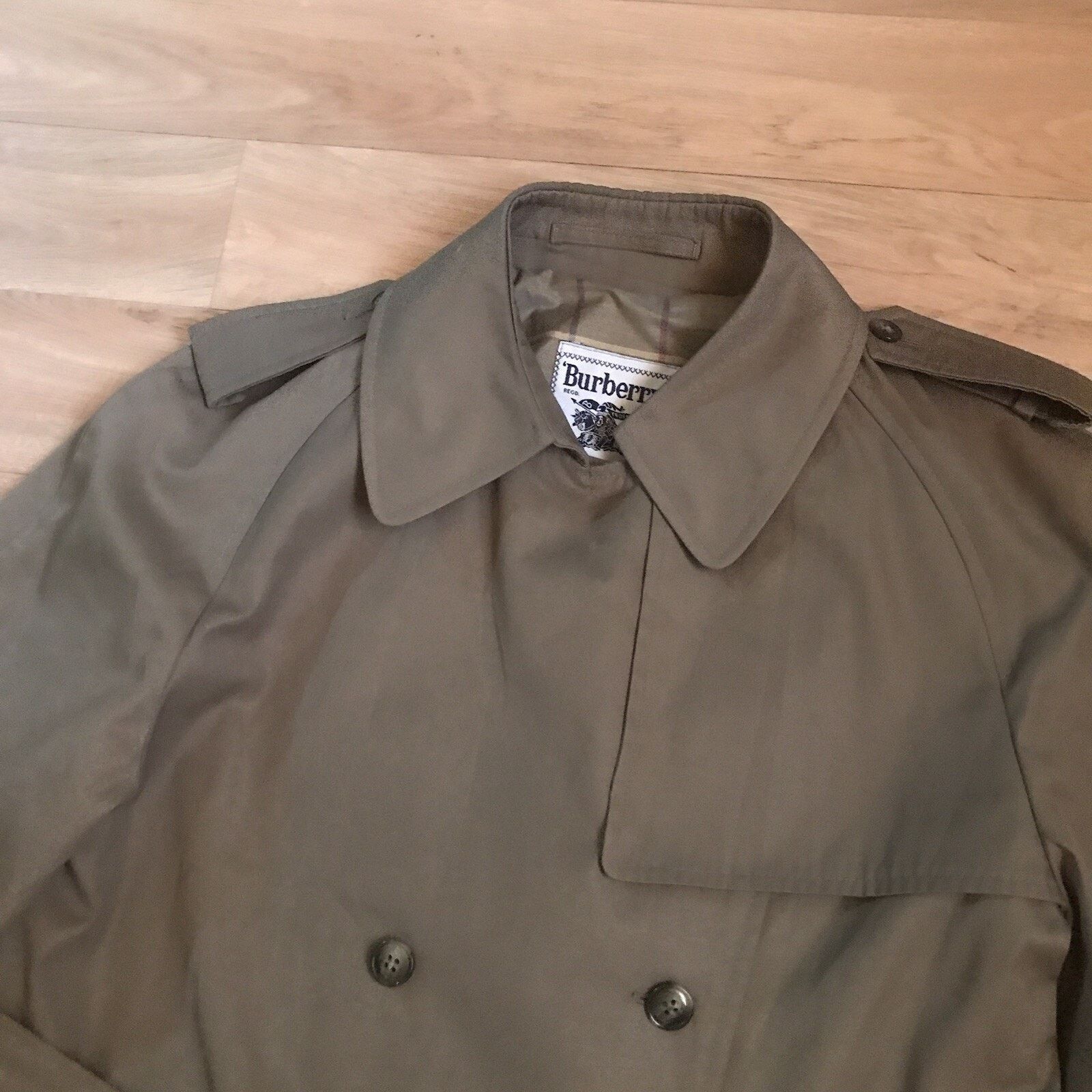 Burberry VINTAGE Burberry's Trench Coat NOVA CHECK Women green olive Size M / US 6-8 / IT 42-44 - 6 Thumbnail
