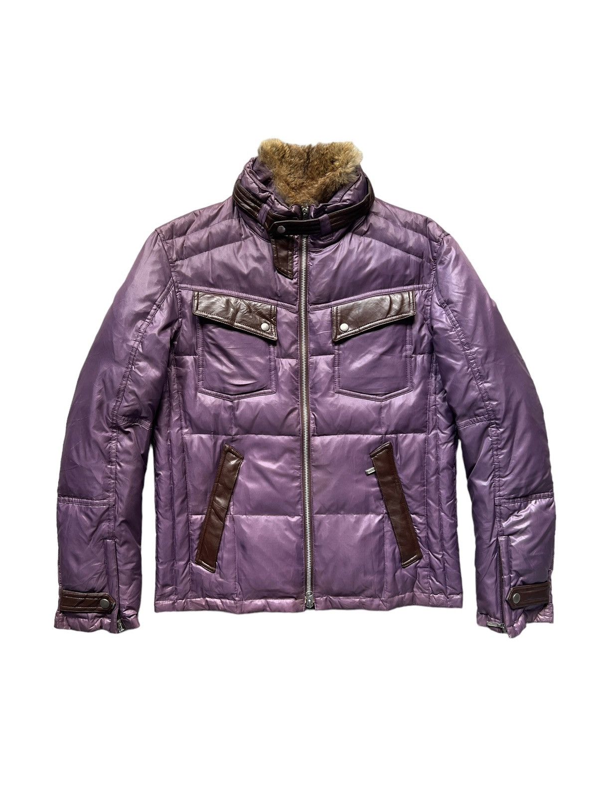 ジャケット・アウター 00s TORNADO MART leather puffer jacket Tornado Mart Puffer with Removable Fur Neck Lining – FOULMANNERED