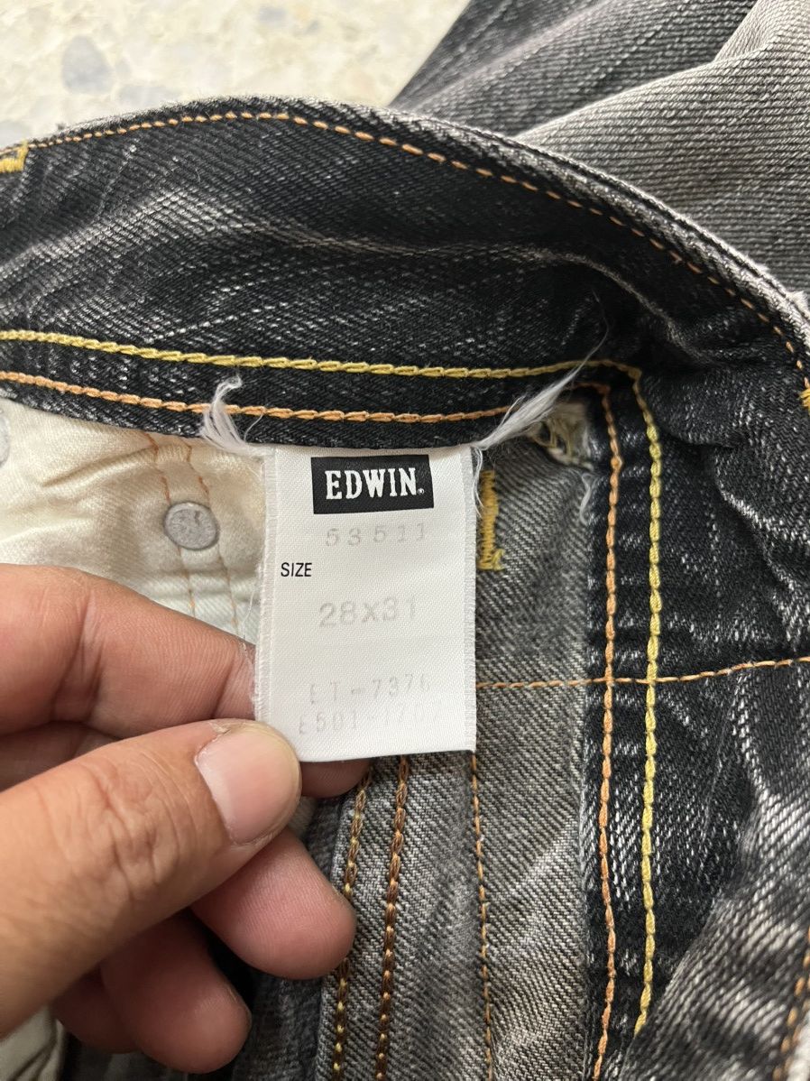Edwin Vintage Edwin Rare Whiskey Black Distressed Denim Jeans Size US 31 - 6 Thumbnail