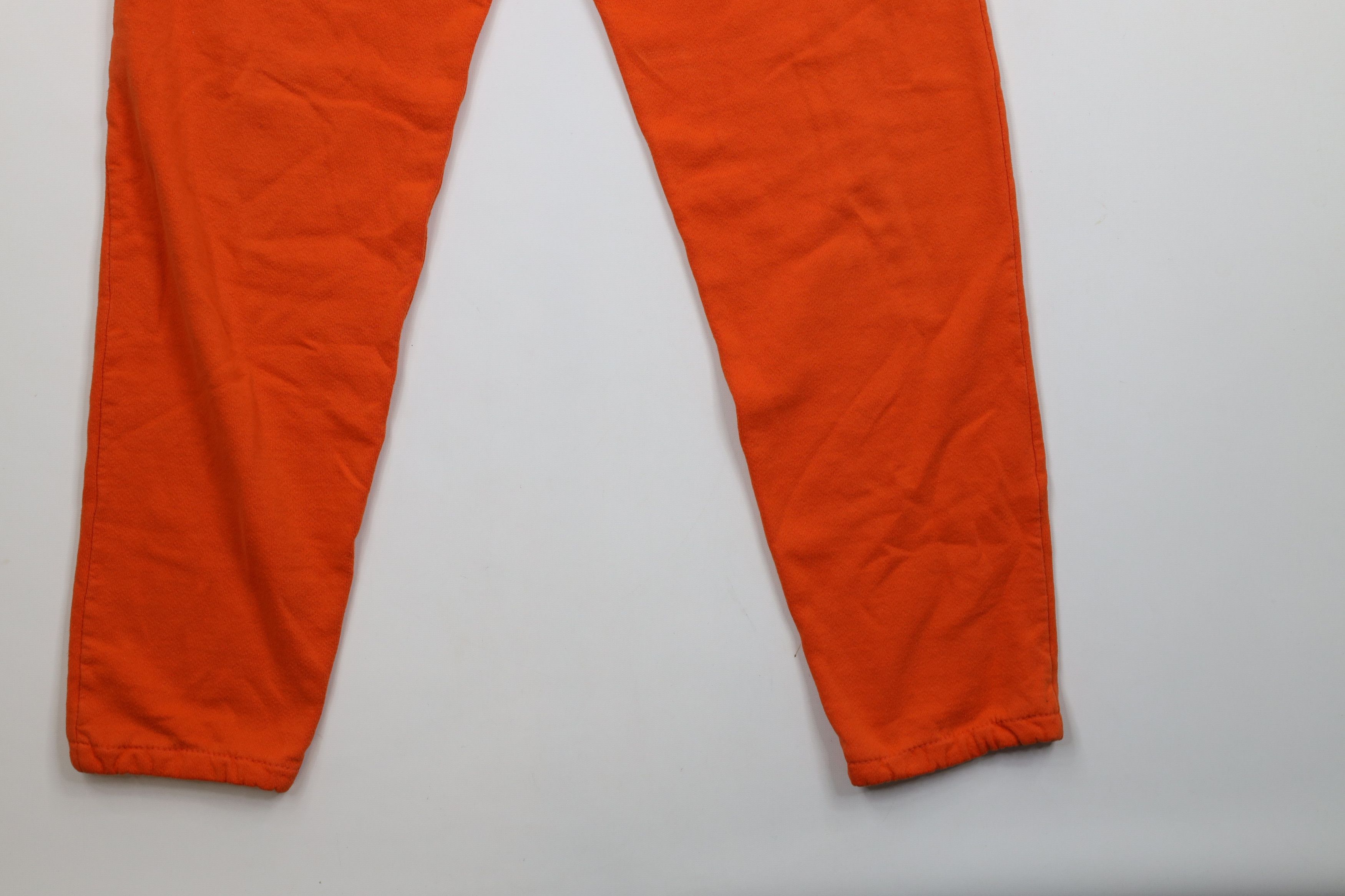 Vintage Vintage 90s Streetwear Blank Sweatpants Joggers Orange USA Size US 32 / EU 48 - 4 Thumbnail