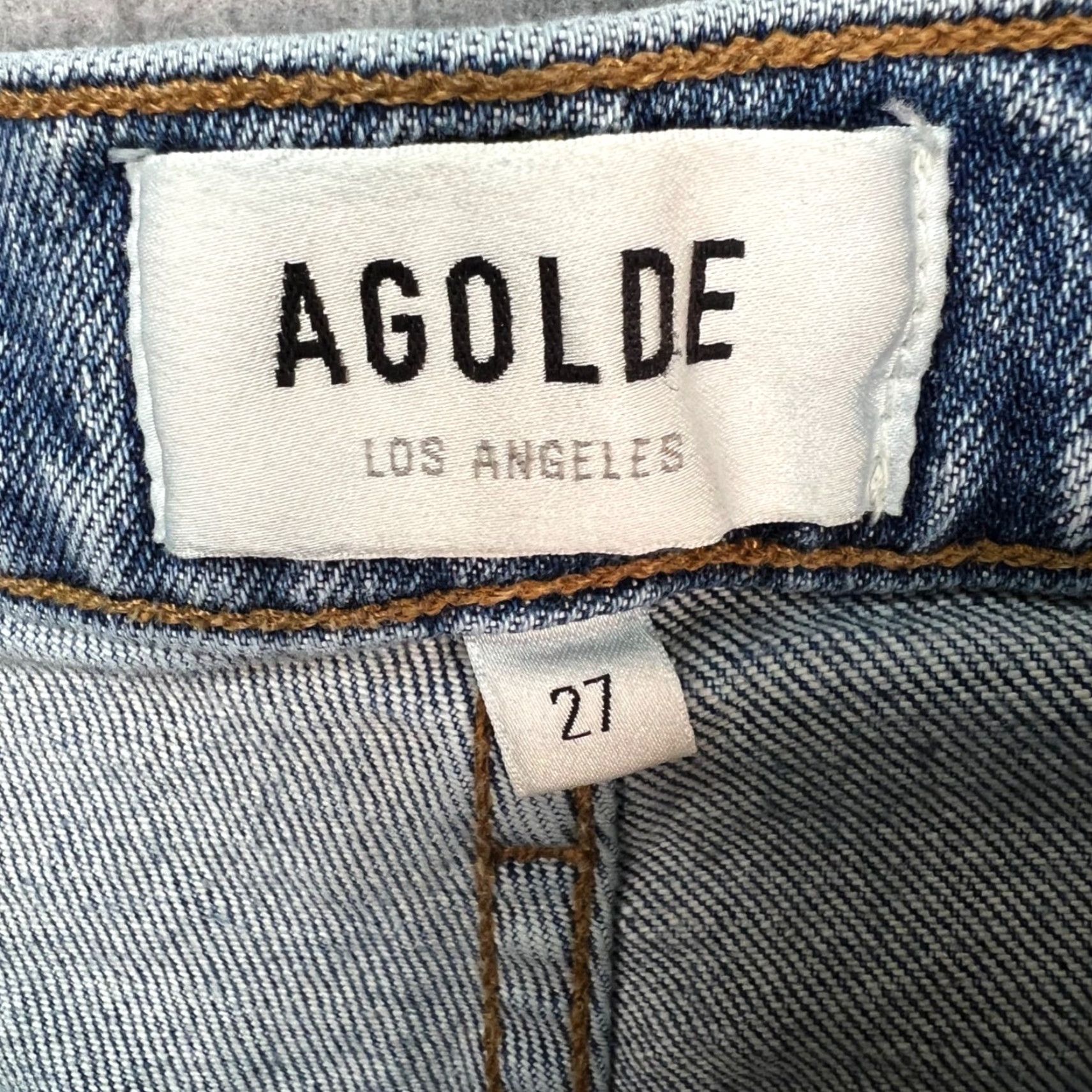 Agolde VINTAGE AGOLDE Jeans Blue 27 High Rise Slim Distressed Denim Womens 27 Inseam 28 Straight Fiber Organic Cotton Blend Distressed 8/10 Size 27" / US 4 / IT 40 - 3 Thumbnail