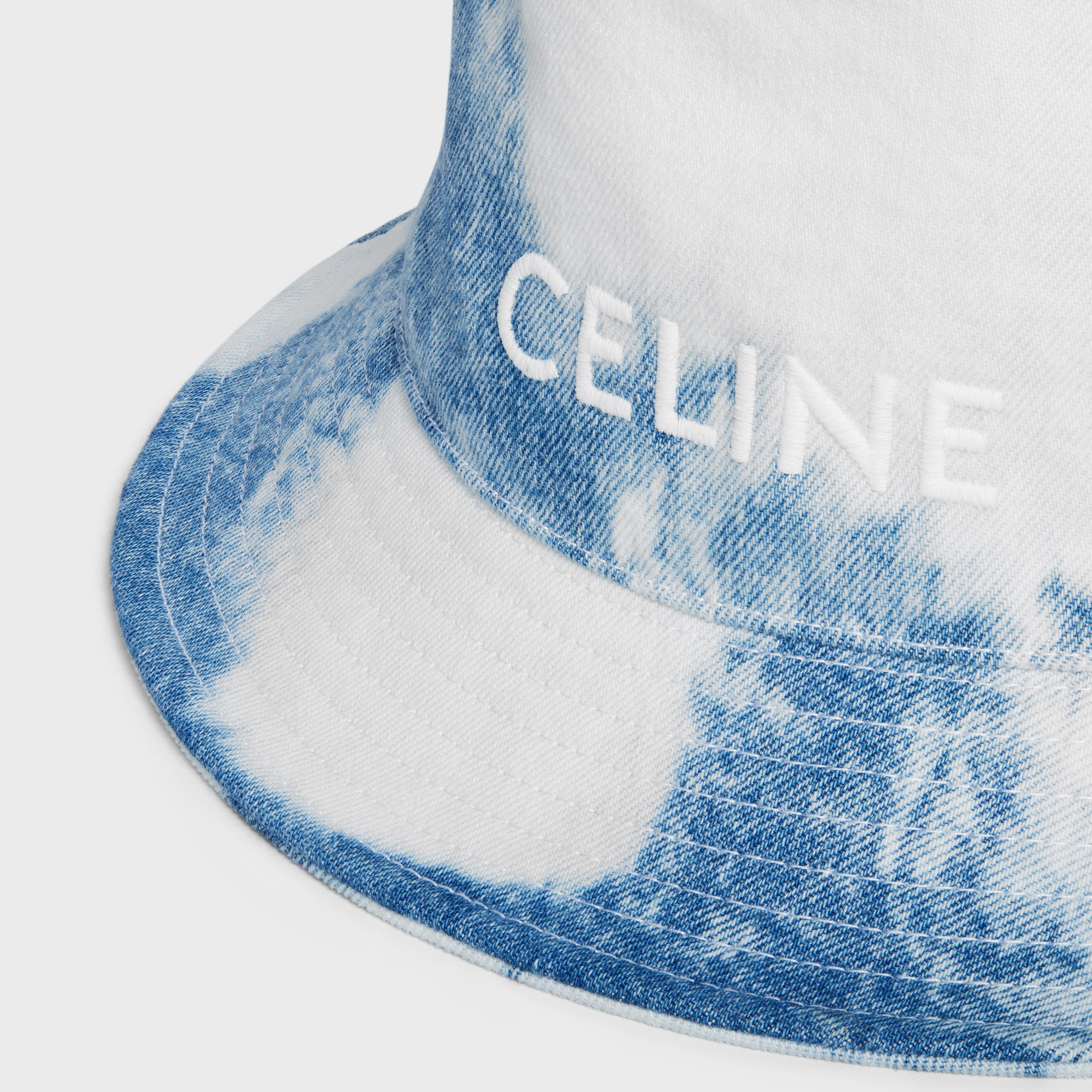 Celine o1bcso1str0824 Size :S / Embroidered Bucket Hat Bleach Denim Size ONE SIZE - 3 Thumbnail