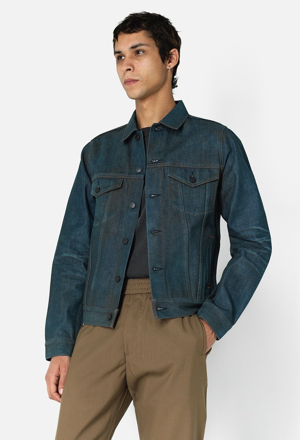 John Elliott Thumper Type III Selvedge Charcoal & Indigo Dry Process Size US XS / EU 42 / 0 - 7 Thumbnail
