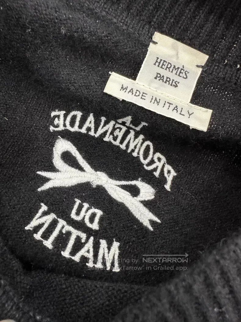 Hermes Hermes 2022 Fall and Winter Black and White Turtleneck Swe Size XXS / US 00 / IT 34 - 3 Thumbnail