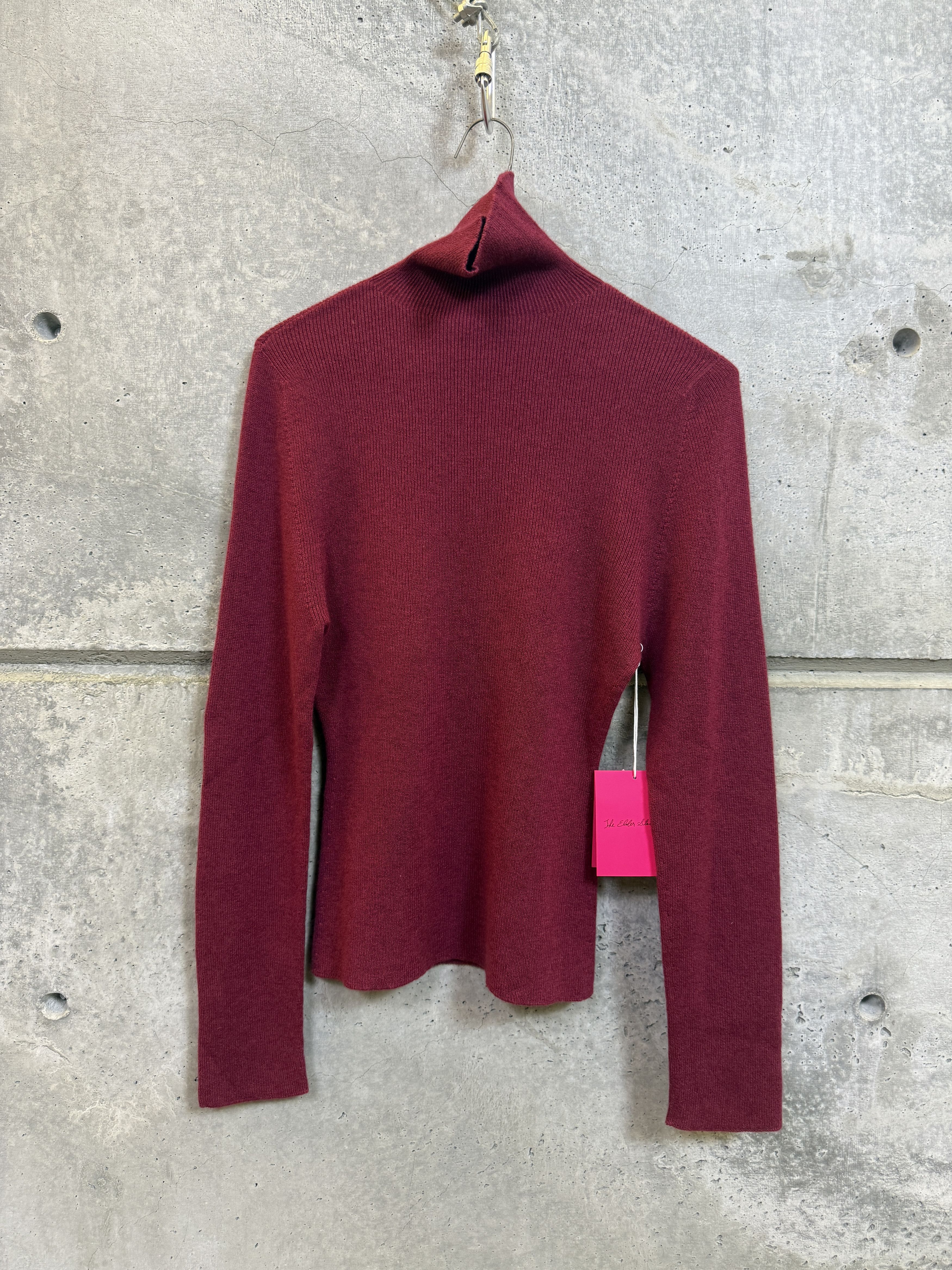 The Elder Statesman $650 The Elder Statesman Delicash Merlot Turtleneck Size M / US 6-8 / IT 42-44 - 2 Thumbnail