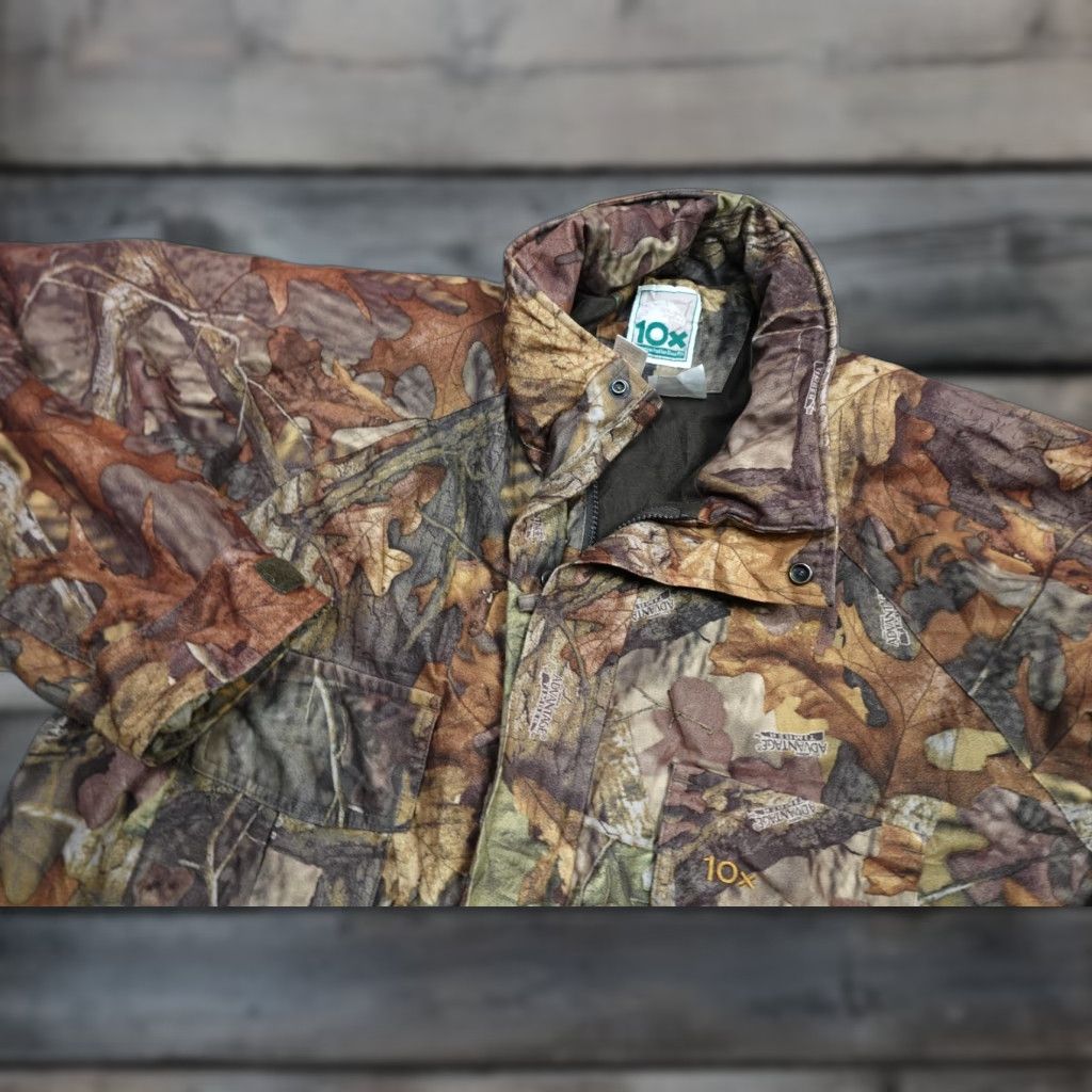 Vintage 10X Hunting Jacket Mens L Brown Camouflage Quilted Insulated Full Zip Outdoor Casual Workwear Size US L / EU 52-54 / 3 - 1 Thumbnail