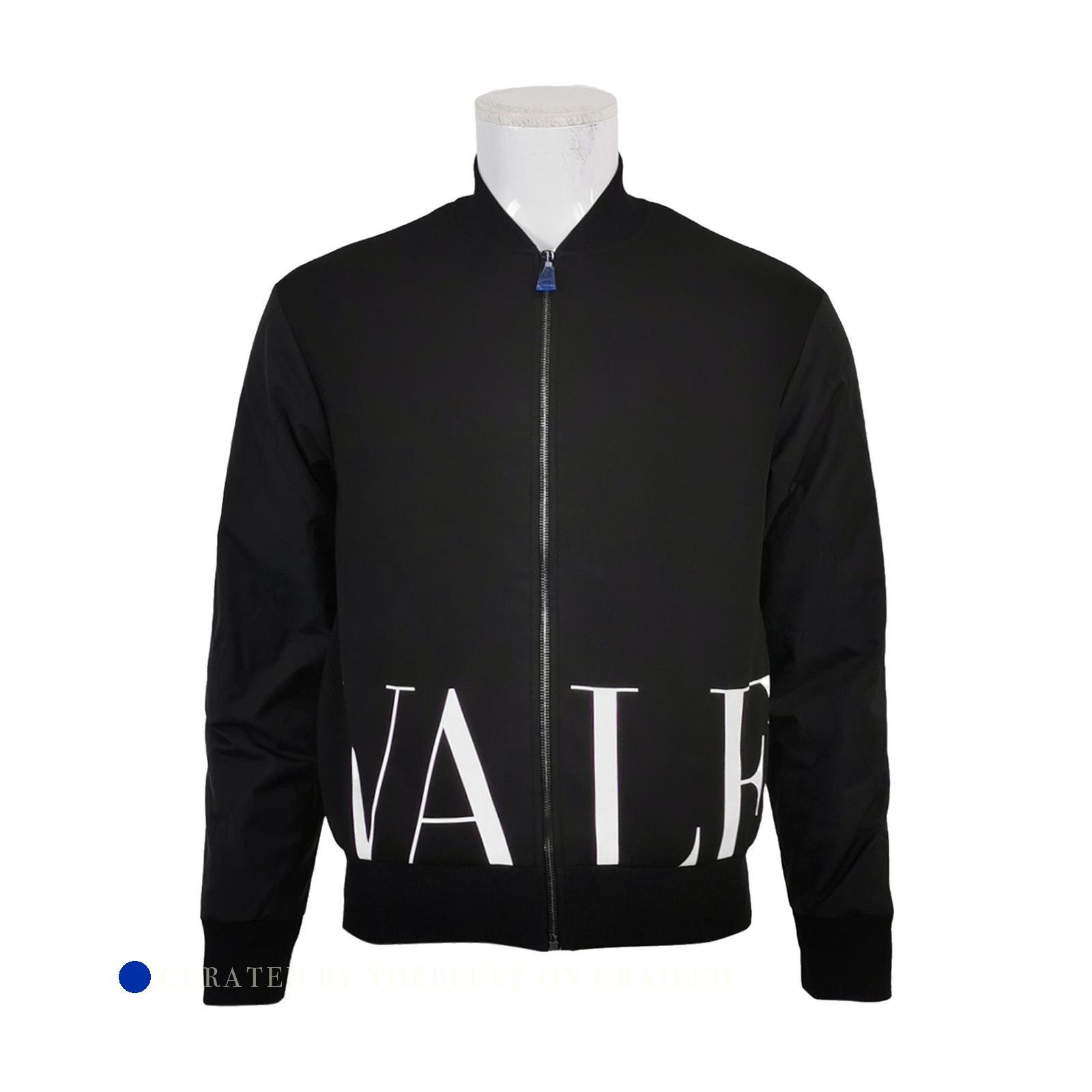 Valentino Logo Bomber Jacket in Black Size US M / EU 48-50 / 2 - 1 Thumbnail