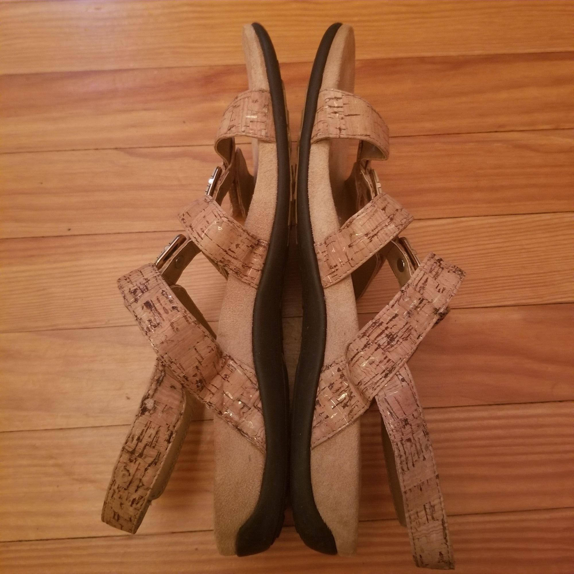 Vionic Vionic 10 Tan AMBER Comfort Shoes Leather Sandals Adjustable Size US 10 / IT 40 - 4 Thumbnail