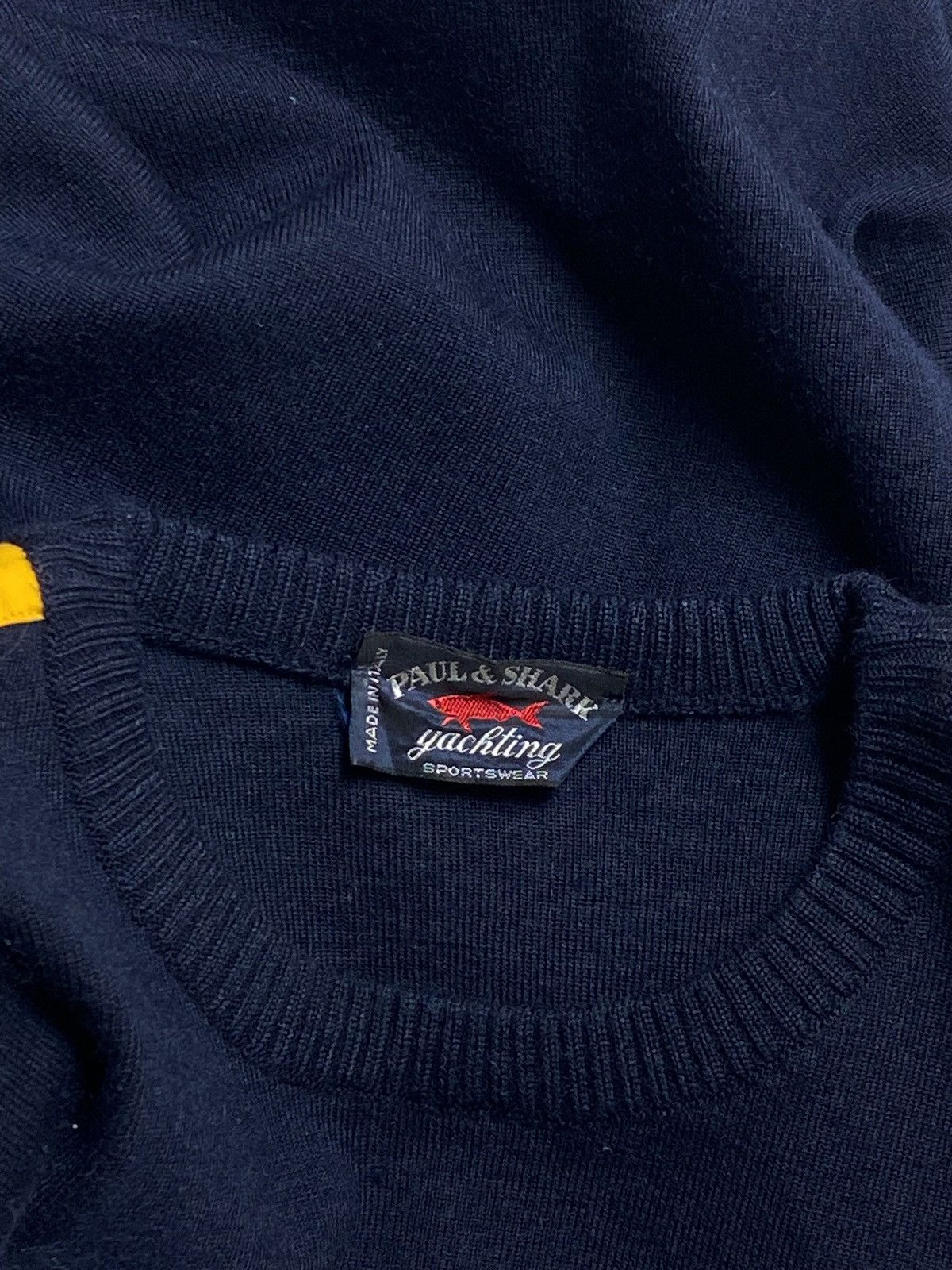 Paul & Shark 90s Vintage PAUL SHARK Sweater Sweatshirt Navy Colour Size US M / EU 48-50 / 2 - 4 Thumbnail