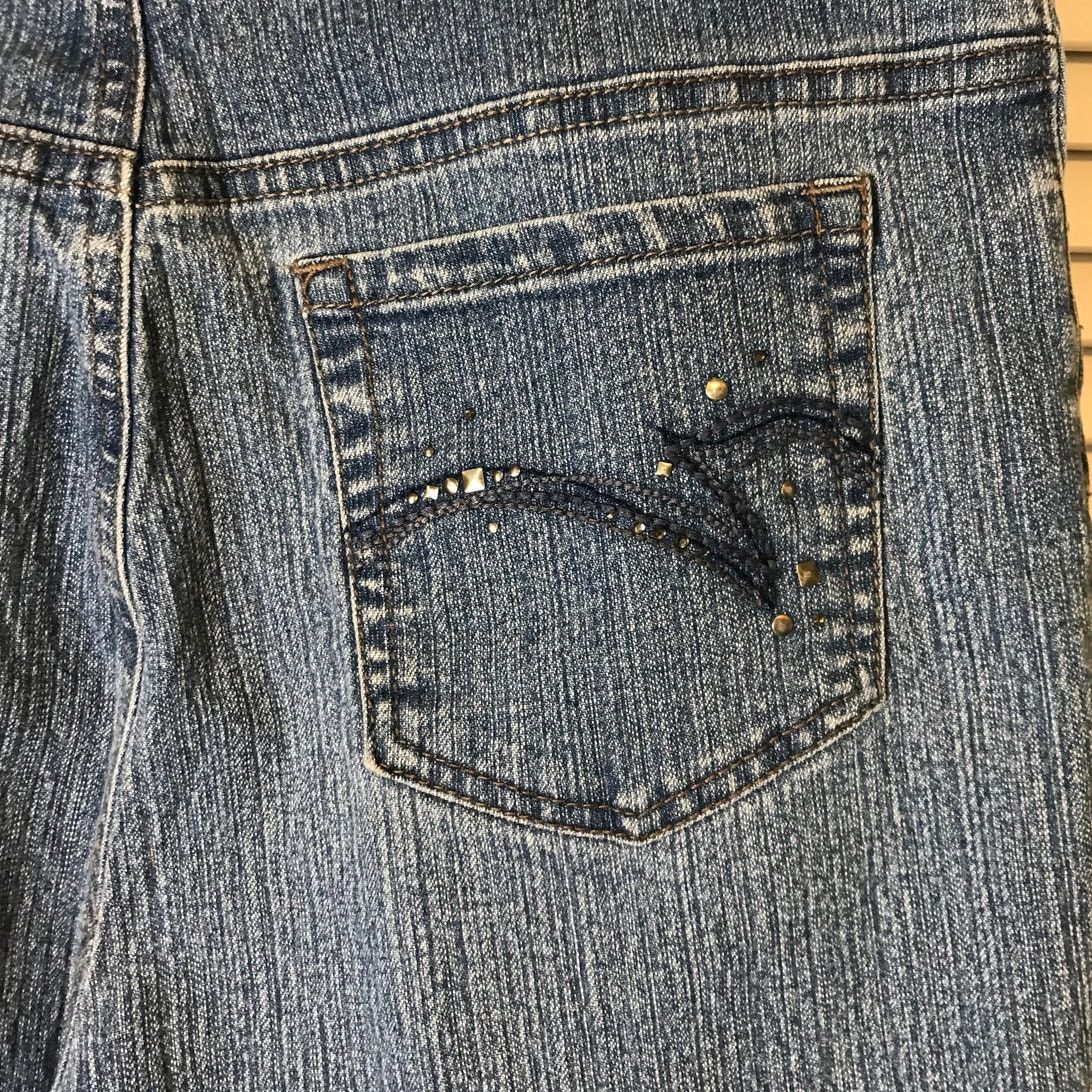 Gloria Vanderbilt Gloria Vanderbilt Amanda Blue Denim High-Rise Capri 14P Size 33" - 10 Thumbnail