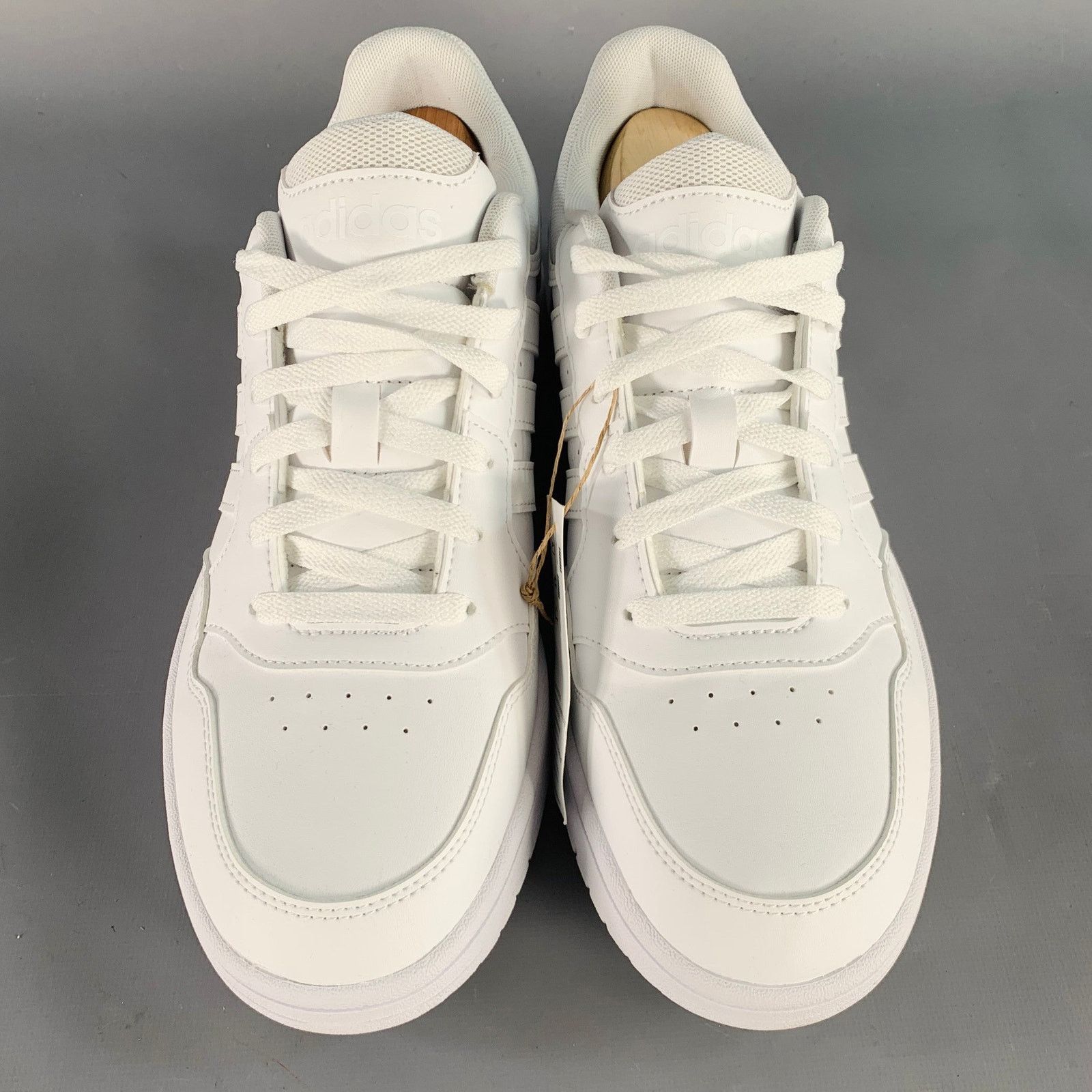 Adidas ADIDAS Size 9.5 White Leather Lace-Up Sneakers Size US 9.5 / EU 42-43 - 4 Thumbnail