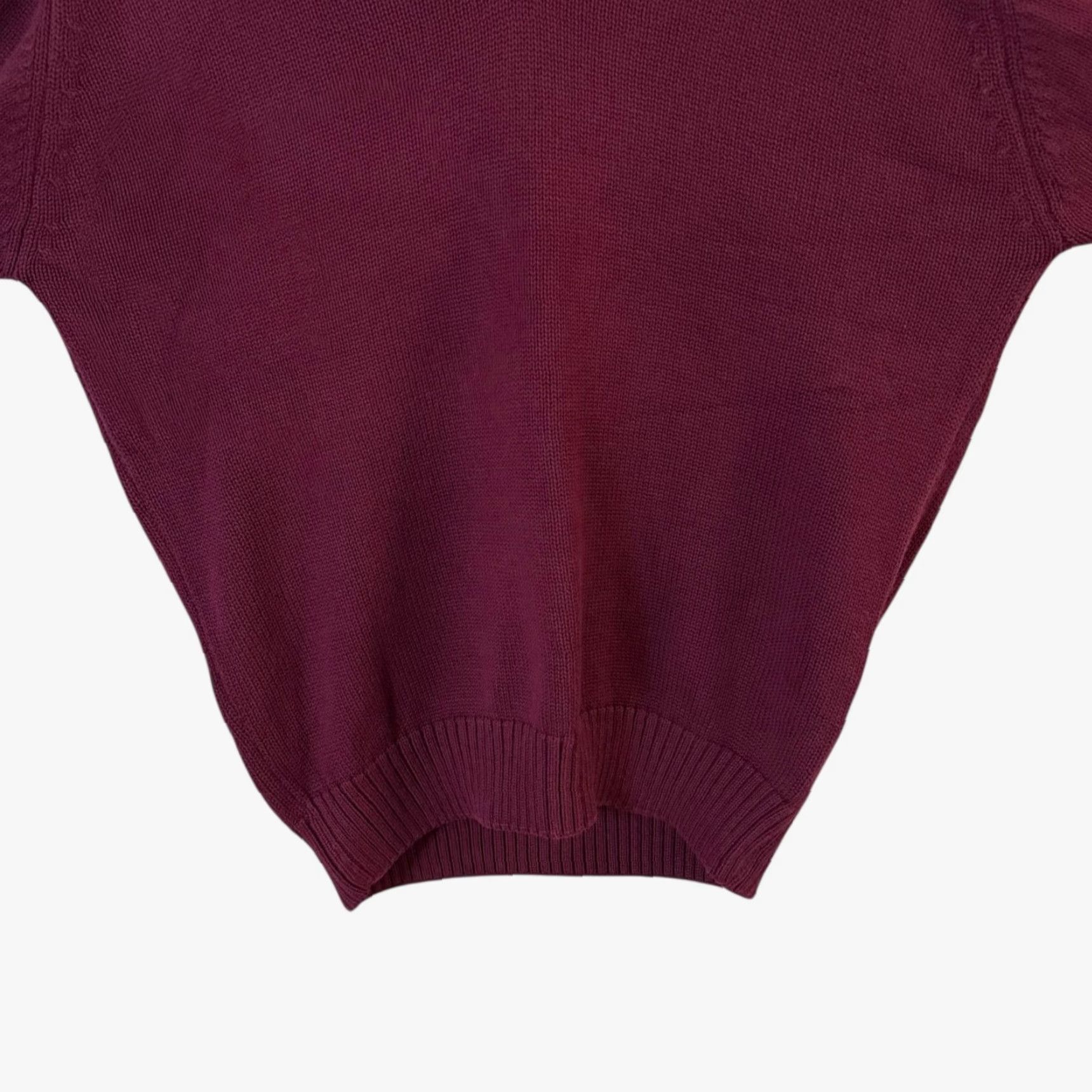 Lands' End VINTAGE Lands' End Sweater Red Knit V-Neck Pullover Men M Medium Cotton Knit Pullover Classic Preppy Winter Fall Spring Golf Hiking Walking Size US M / EU 48-50 / 2 - 6 Thumbnail