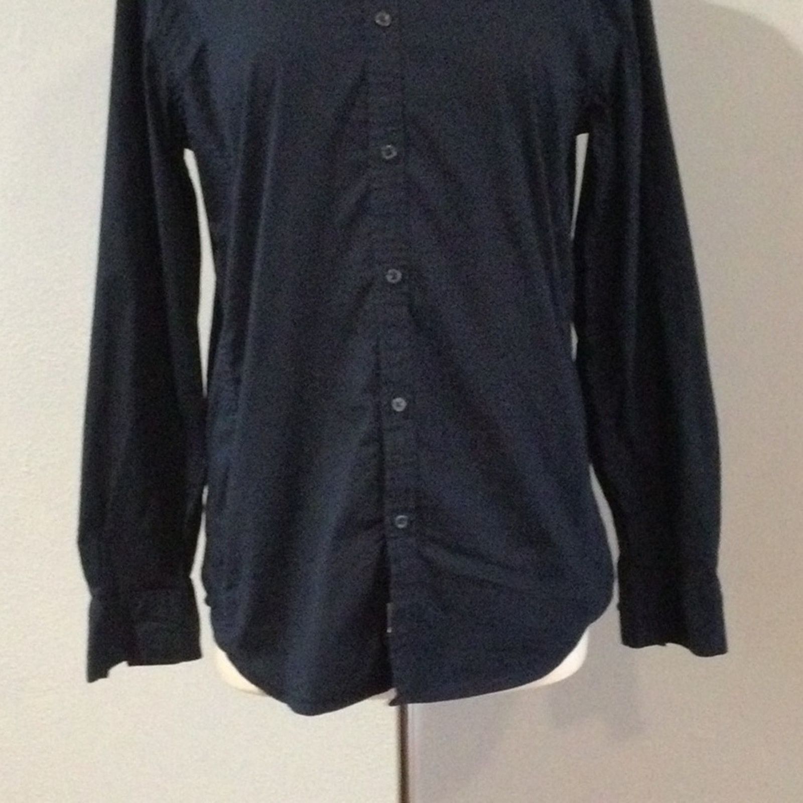 Alexander Julian Alexander Julian Stretch Navy Button Up Collar Shirt Size M Size M / US 6-8 / IT 42-44 - 3 Thumbnail