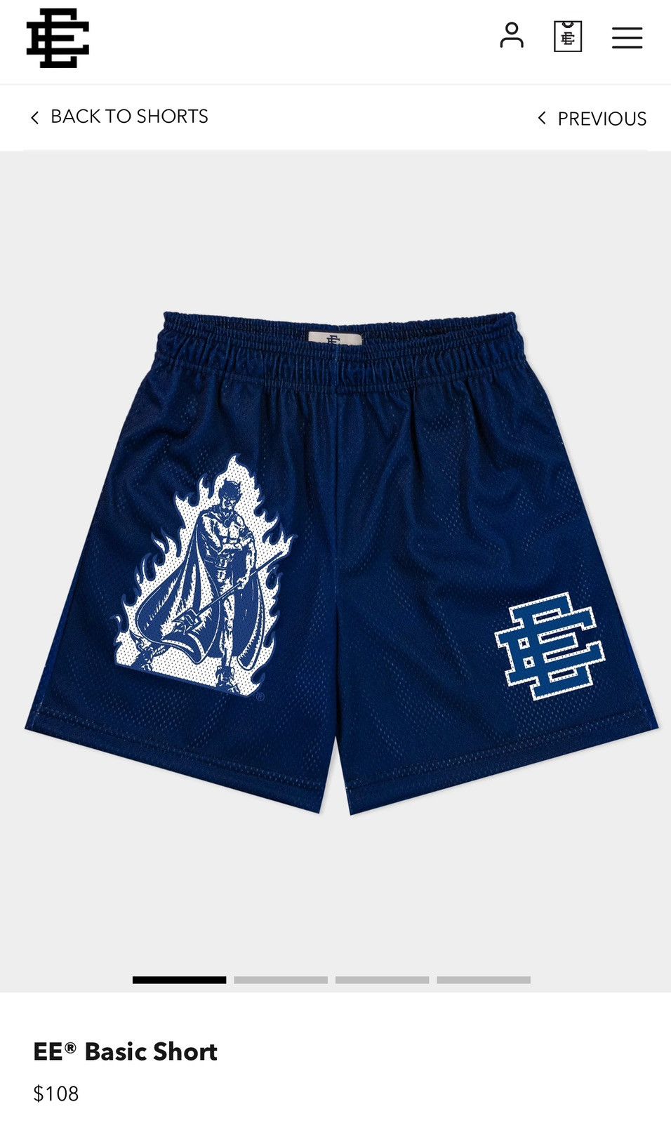 Eric Emanuel × NCAA Eric Emanuel Duke University Basic Shorts Large Size US 34 / EU 50 - 7 Thumbnail