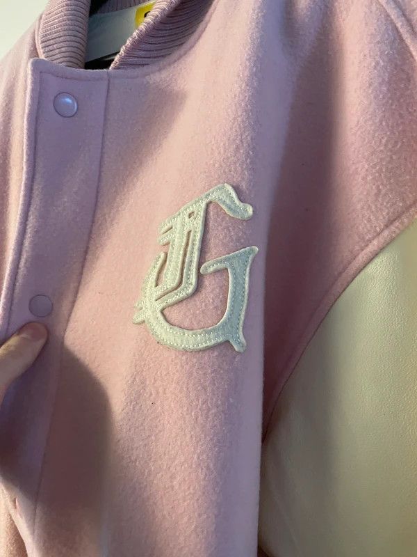 Golf Wang WOOL G LETTERMAN JACKET by GOLF WANG Light Pink / XL Size US XL / EU 56 / 4 - 2 Thumbnail