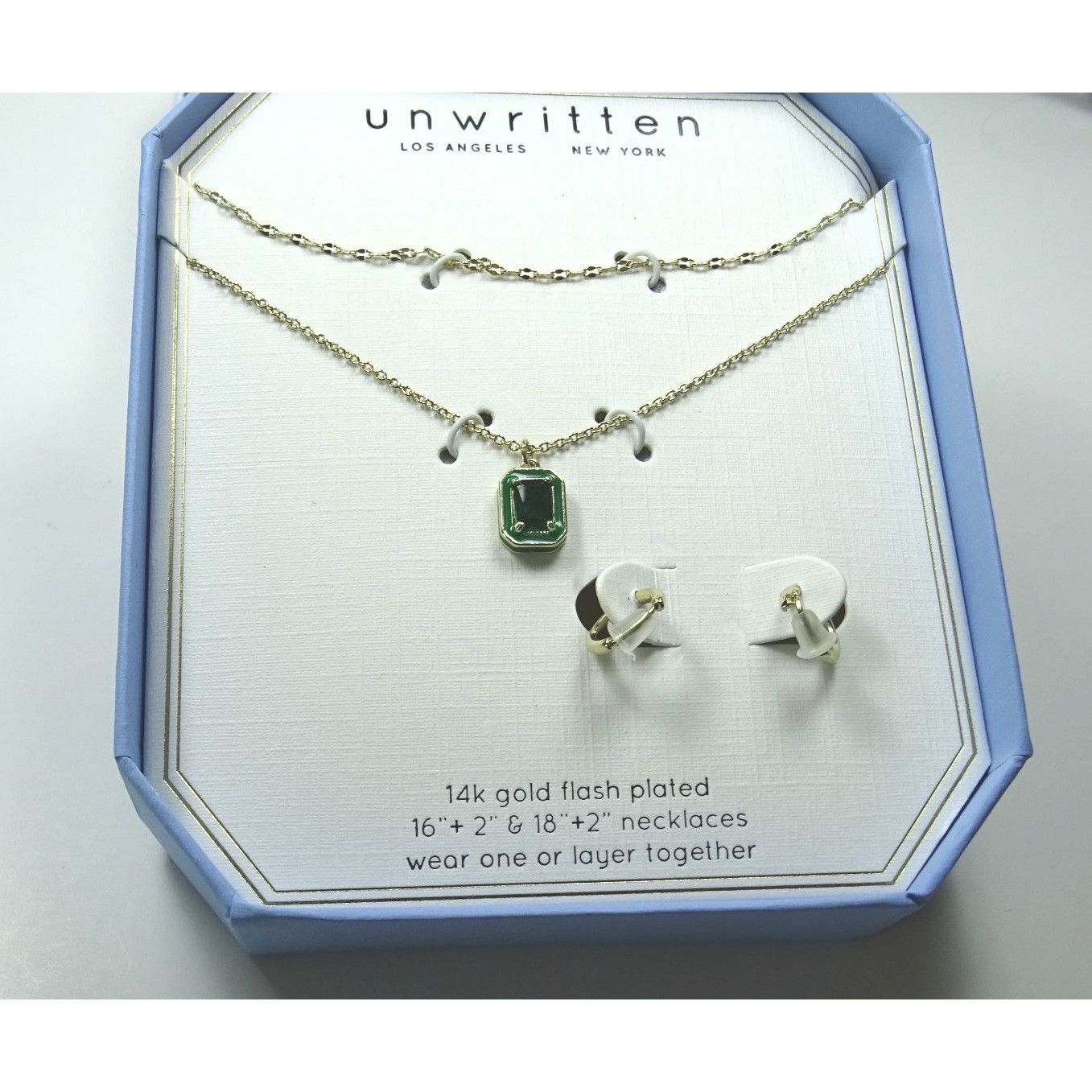 Other Unwritten 14K Gold Flash Plated Necklace & Earrings Set With Size ONE SIZE - 3 Thumbnail