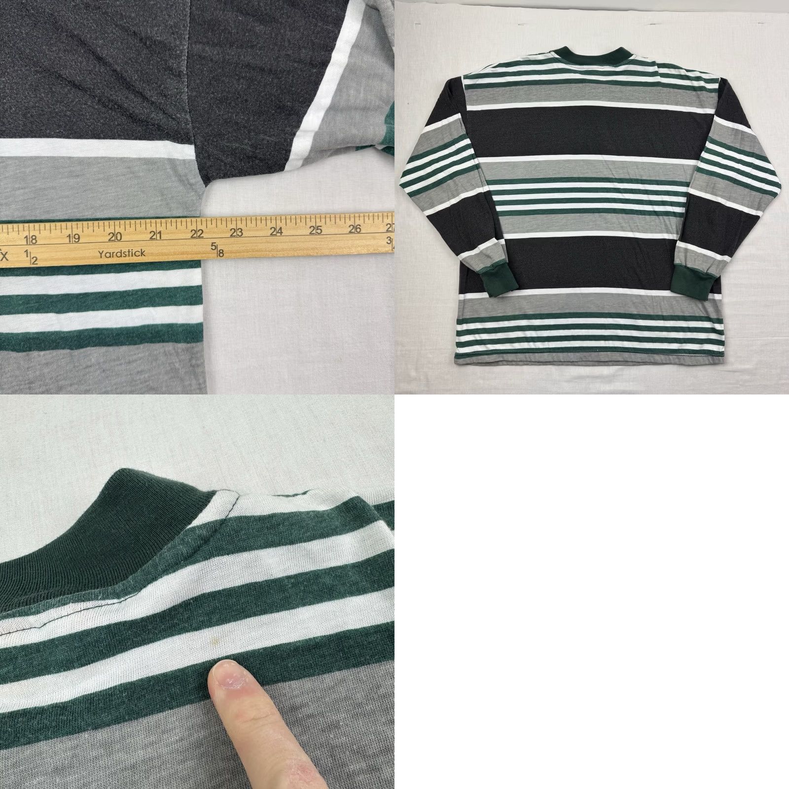 Vintage VINTAGE Highland Outfitters Henley Long Sleeve Shirt Adult L Striped Green 90s Outdoor Mens Size US L / EU 52-54 / 3 - 8 Thumbnail