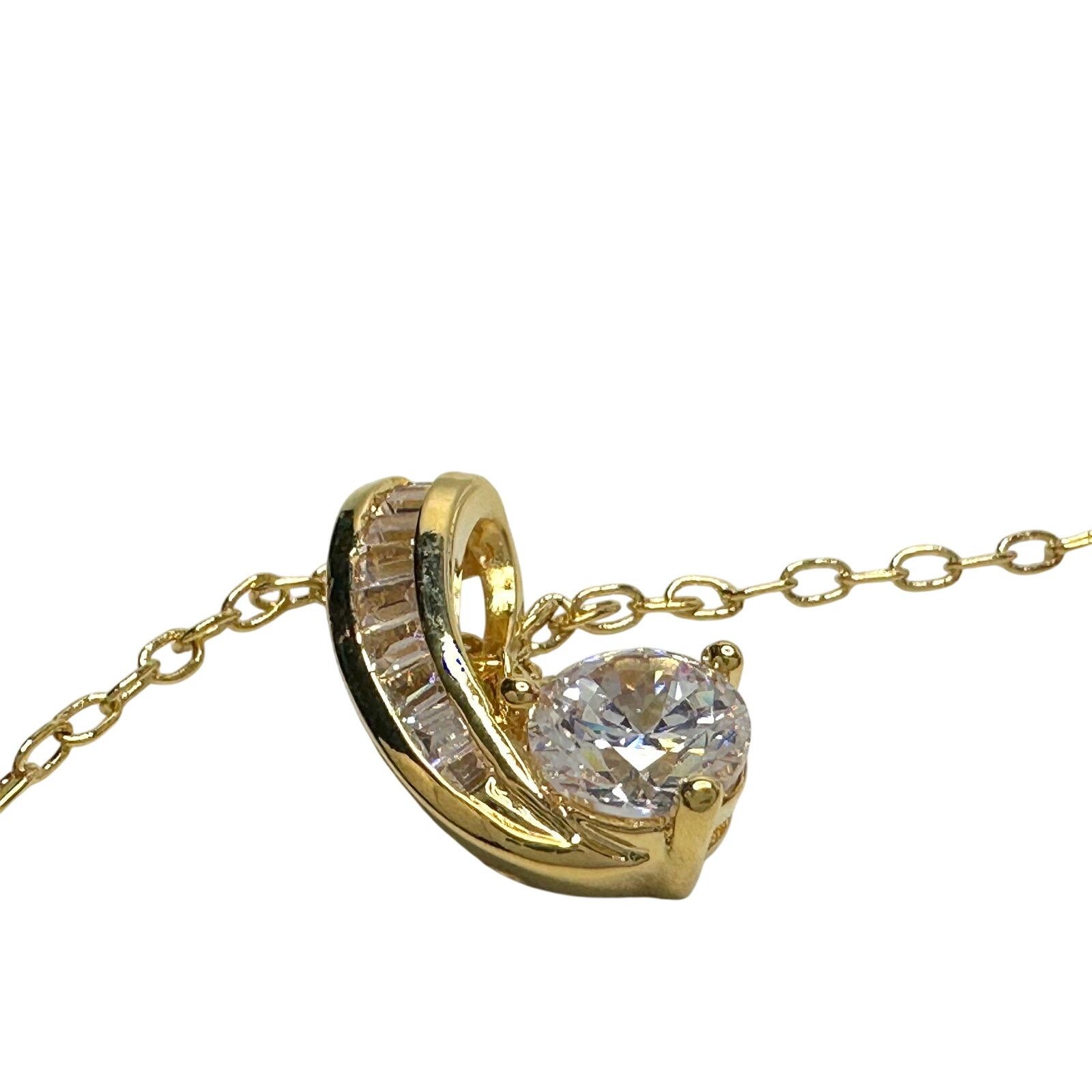 Other Pretty 18kt Gold Plated Topaz and Zirconia Swirl Necklace Size ONE SIZE - 7 Thumbnail