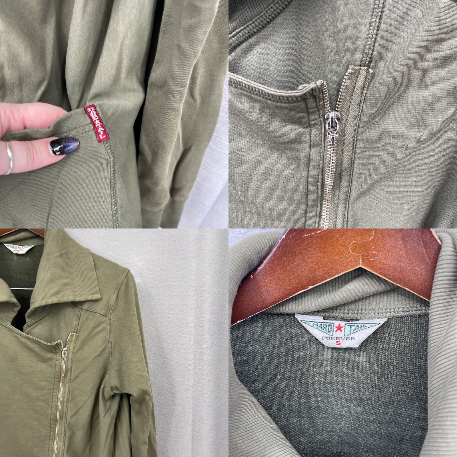 Hard Tail Hard Tail Forever Asymmetric Full Zip Sweater Womens S Grunge Sweatshirt Boho Size S / US 4 / IT 40 - 8 Thumbnail