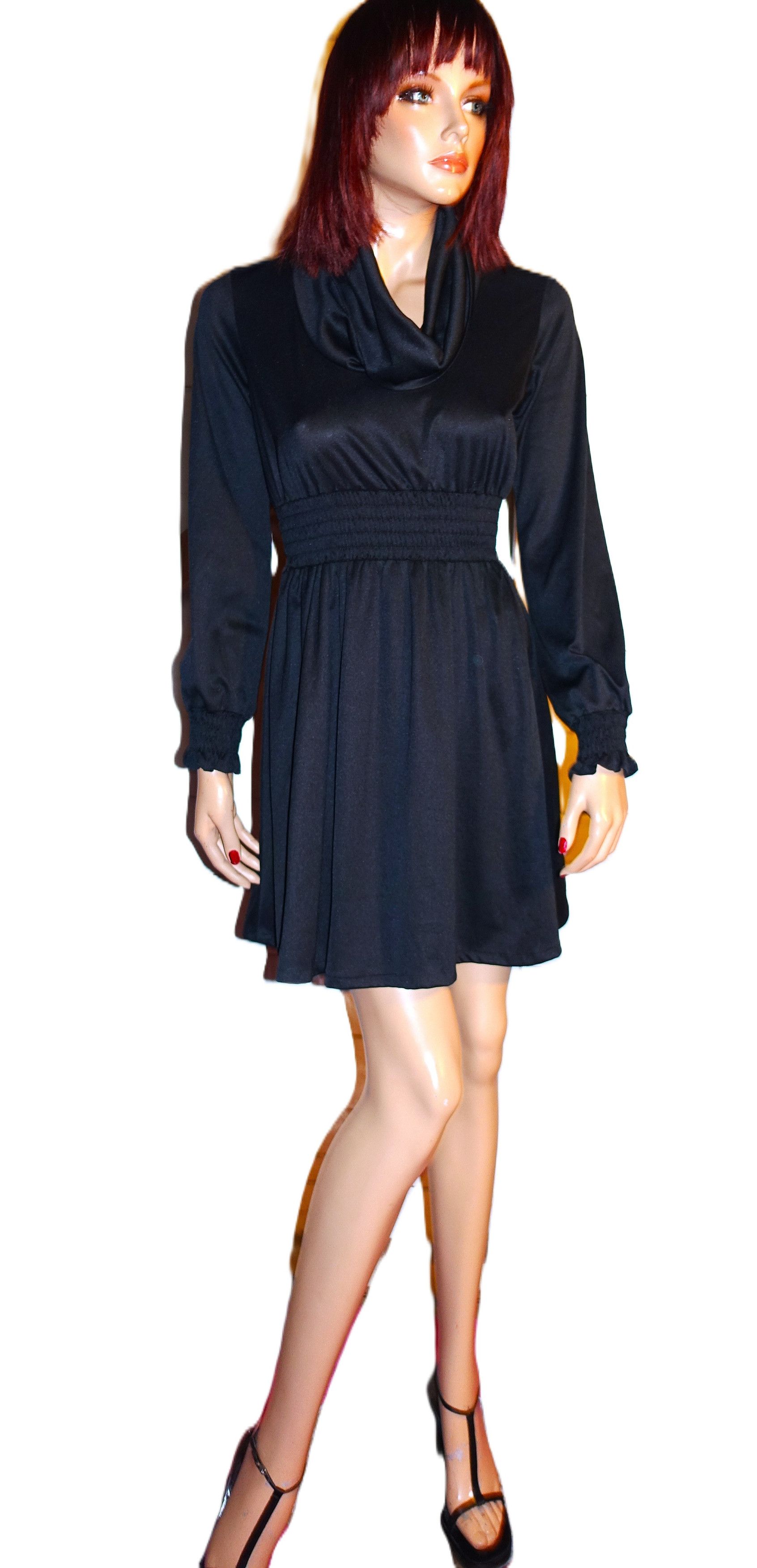 Vintage Vintage Nancy G Black Cowl Neck Dress XS Size XS / US 0-2 / IT 36-38 - 3 Thumbnail
