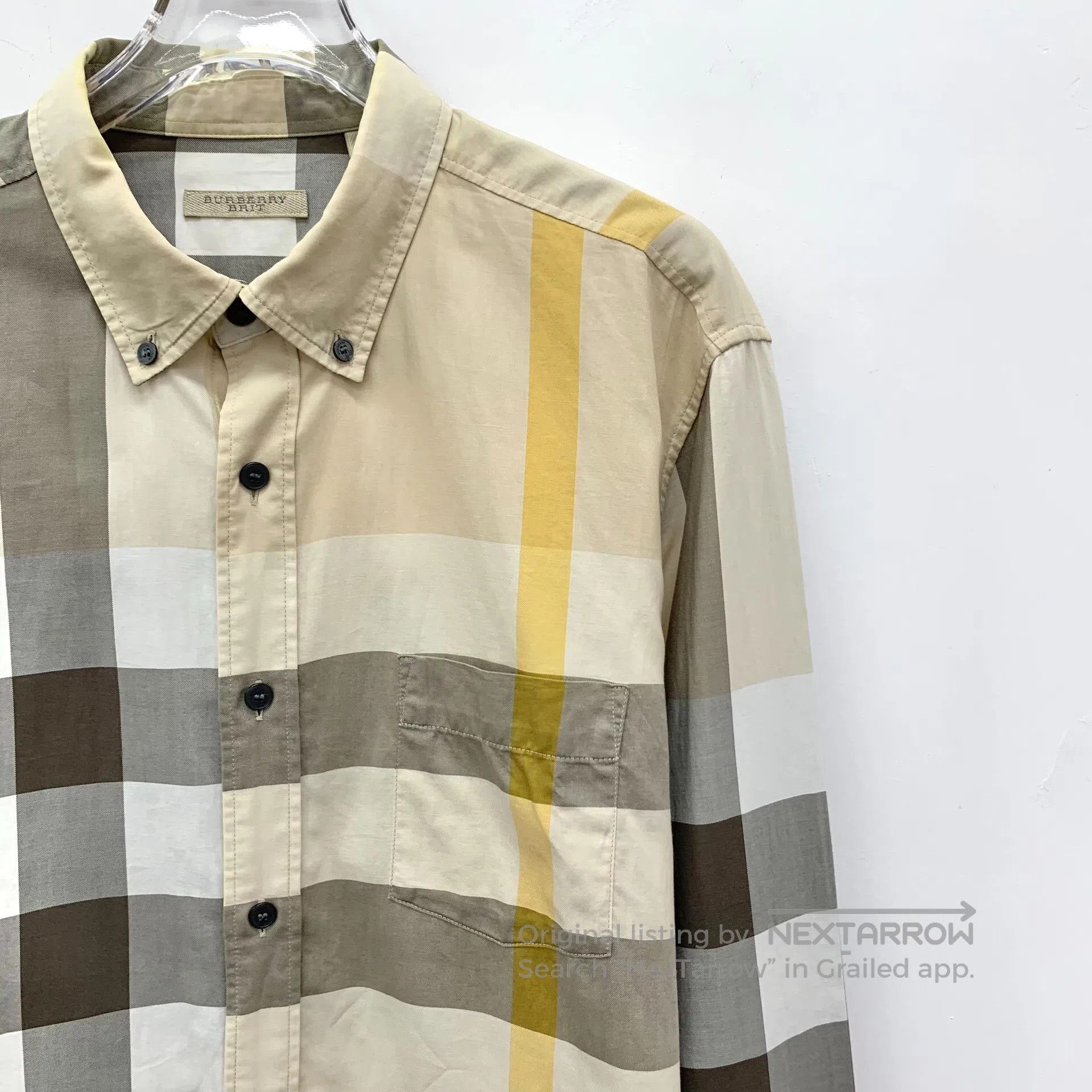 Burberry Burberry Contrast color classic check design cotton lapel Size US L / EU 52-54 / 3 - 3 Thumbnail