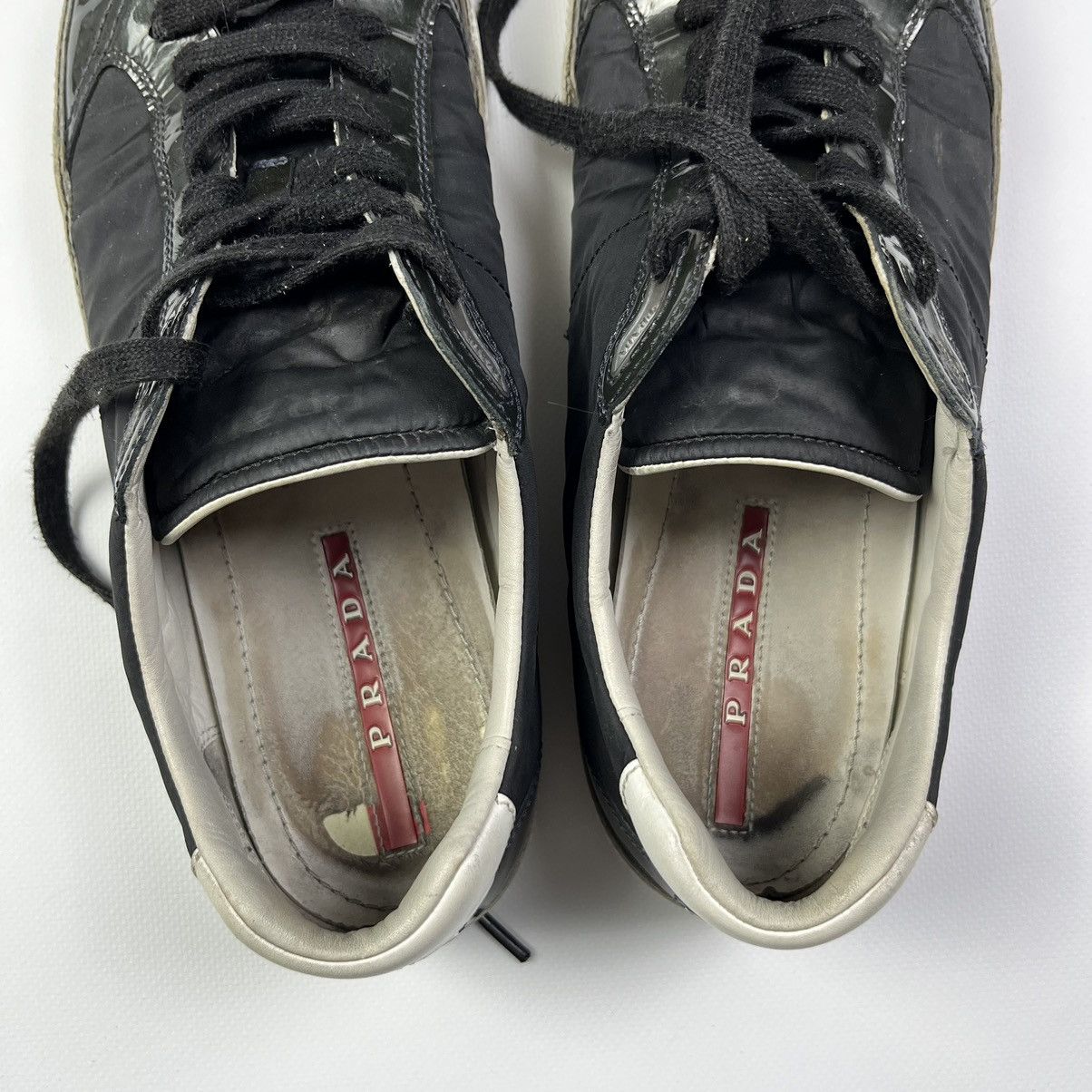 Prada × Vintage Prada Milano Vintage Low Sneakers Black Luxury Size US 8 / EU 41 - 7 Thumbnail