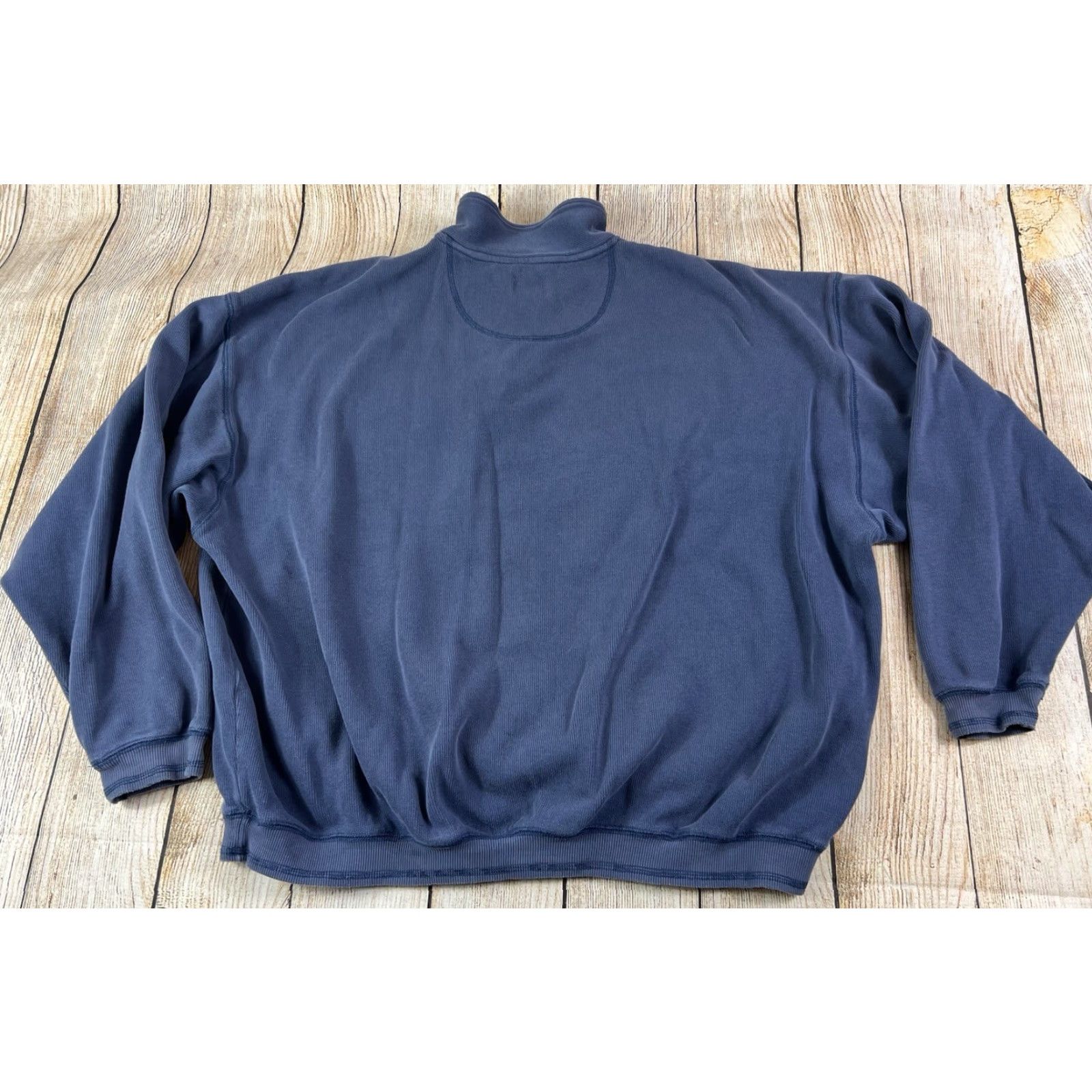 Tommy Bahama Tommy Bahama Bomber Jacket 1/4 Zip Long Sleeve Cotton Knit Blue 2XL Mens Regular Christmas? Wait no Christmas. Size US XXL / EU 58 / 5 - 2 Thumbnail