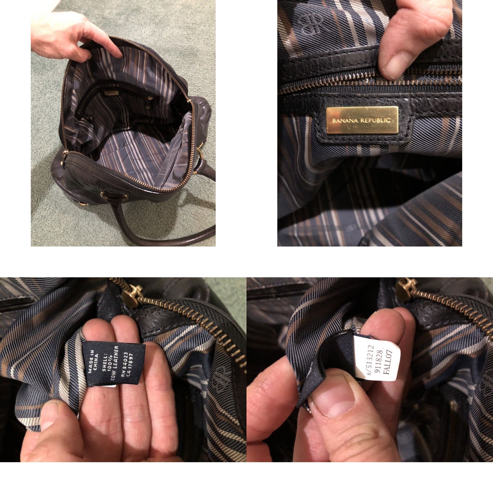 Banana Republic VINTAGE Banana Republic Leather Handbag Purse Hobo Bag Women Large Black Gold Hardware 18 in W x 14 in H, 4 in D RN 54024 CA 17897 Size ONE SIZE - 8 Thumbnail