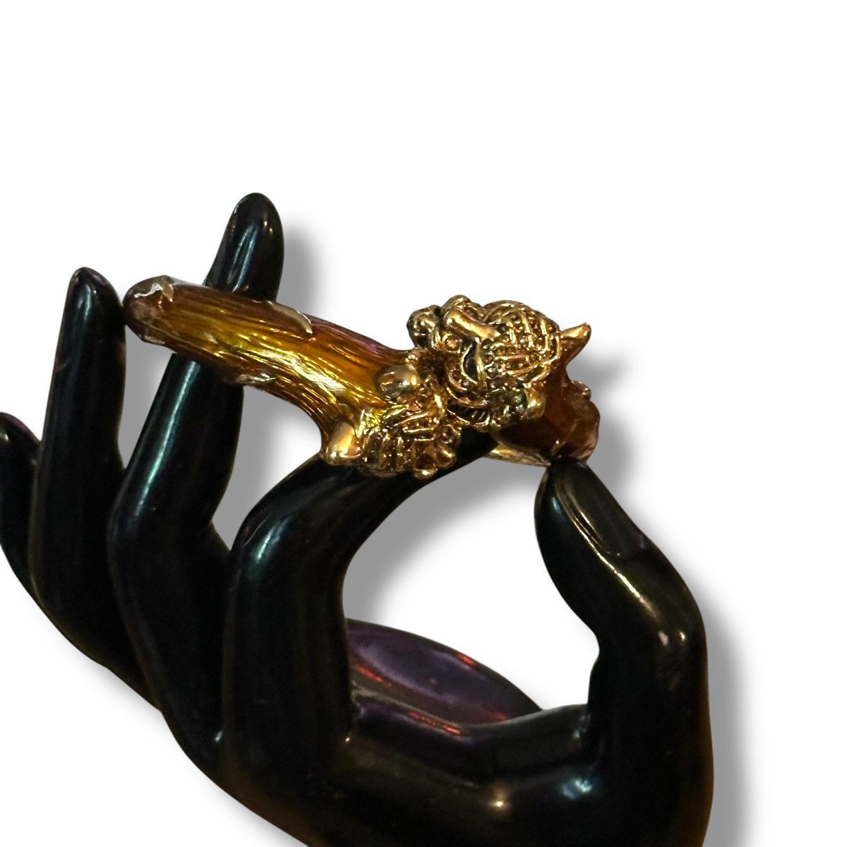 Vintage Vintage JC Thailand lions head hinged wrap bangle bracelet Size ONE SIZE - 3 Thumbnail