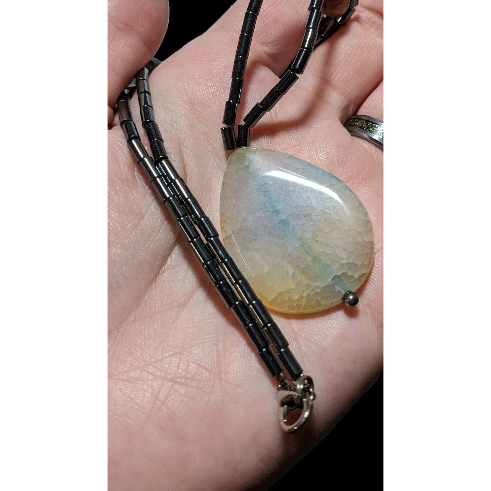 Other Hematite Agate Teardrop Necklace Size ONE SIZE - 3 Thumbnail