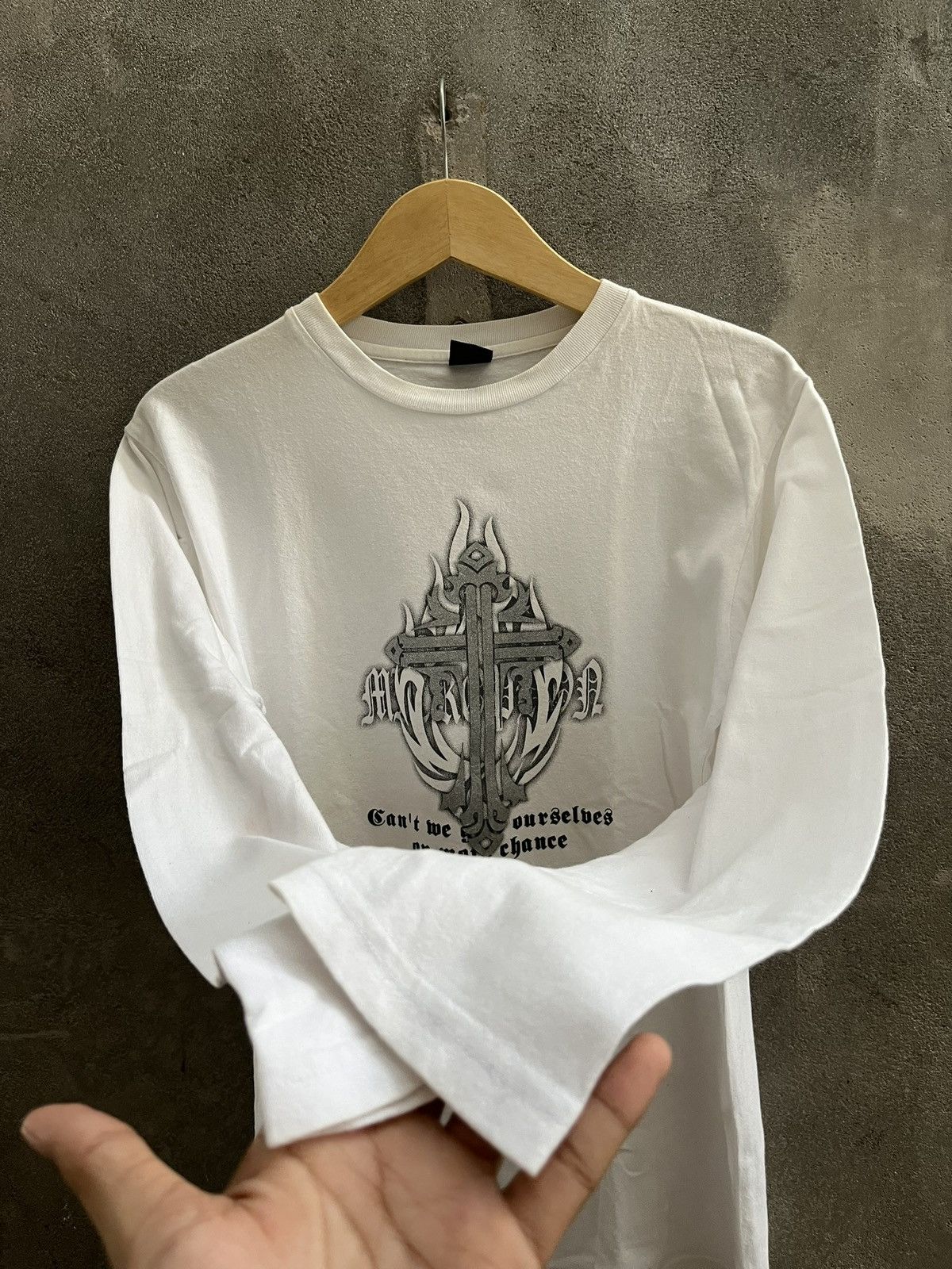 Le Grande Bleu (L.G.B.) Gothic Cross Long Sleeve Tee – Y2K Japan Style Size US L / EU 52-54 / 3 - 6 Thumbnail