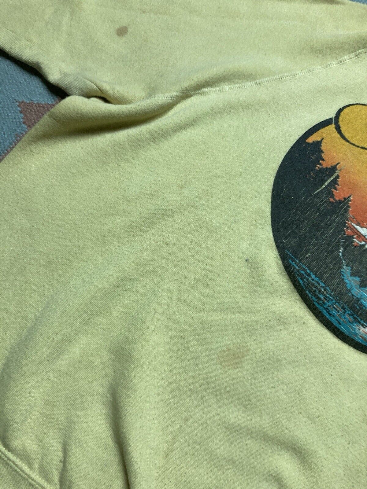 Vintage 80s sweatshirt one day at a time sunset lake chopped neck XL Size US XL / EU 56 / 4 - 9 Thumbnail