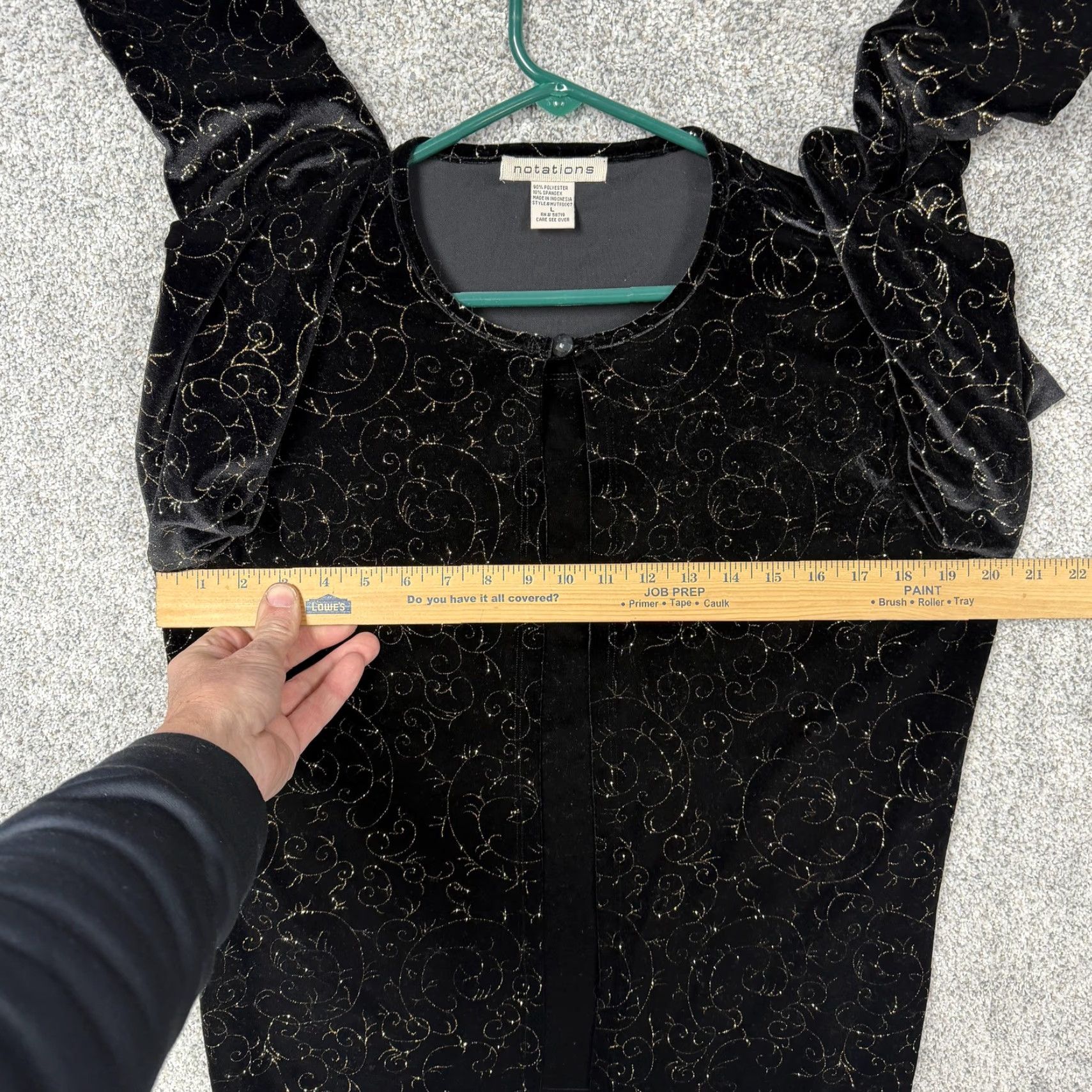 Vintage VINTAGE Notations Velvet Glitter Geometric Jacket L Womens Size L / US 10 / IT 46 - 4 Thumbnail