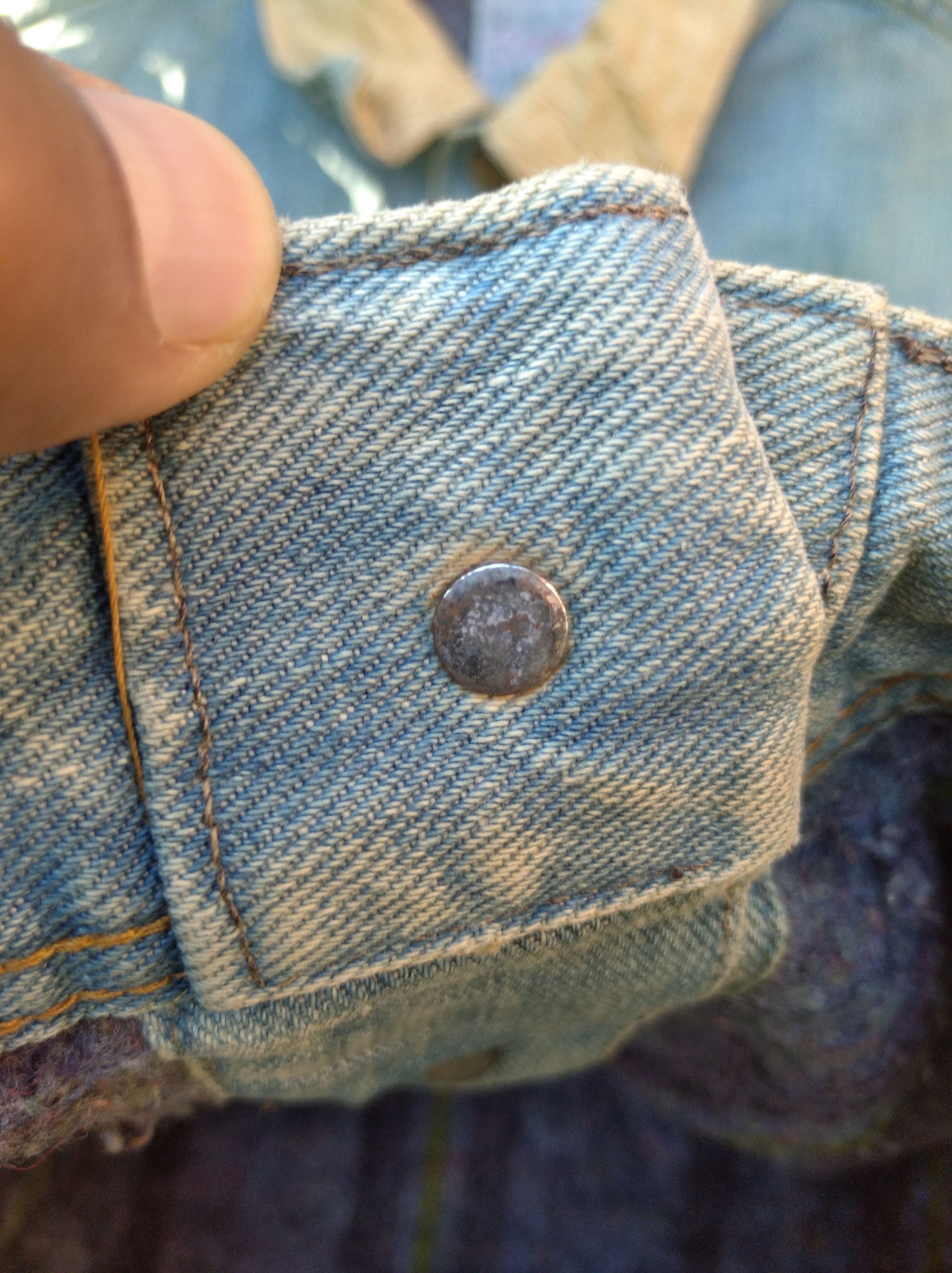 Lee × Vintage 70s Lee Storm Rider Denim Jacket Linen Blanket Lined Size US S / EU 44-46 / 1 - 8 Thumbnail