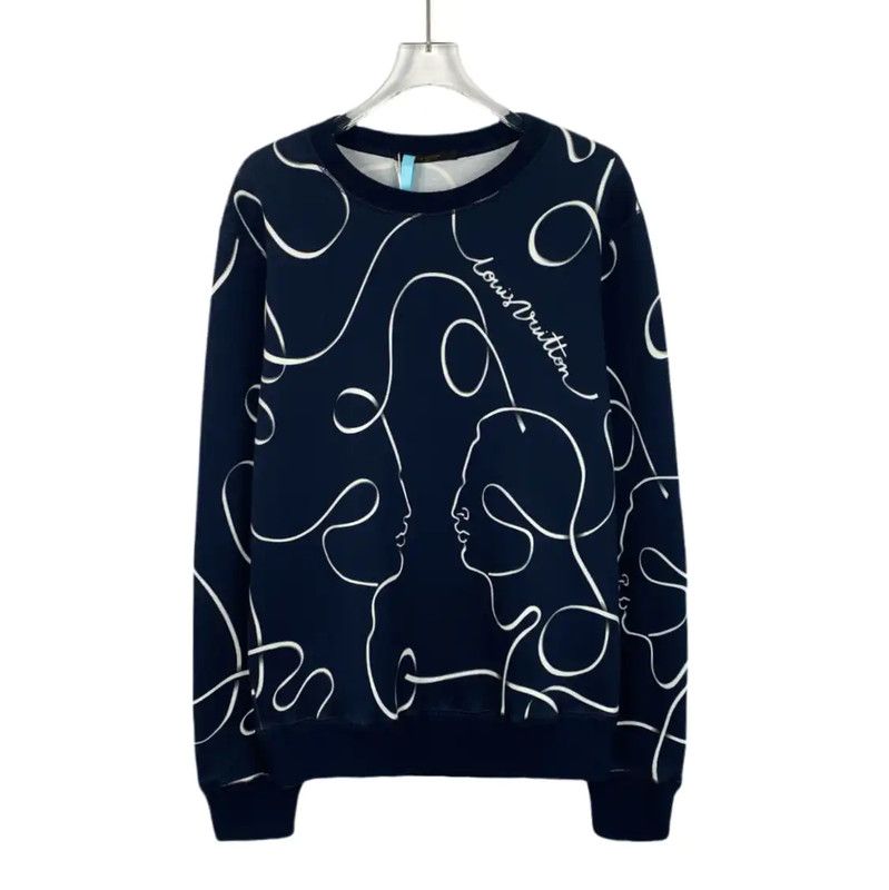 Louis Vuitton Louis Vuitton Navy Blue Men's Sweatshirt 0089 Size US M / EU 48-50 / 2 - 1 Thumbnail