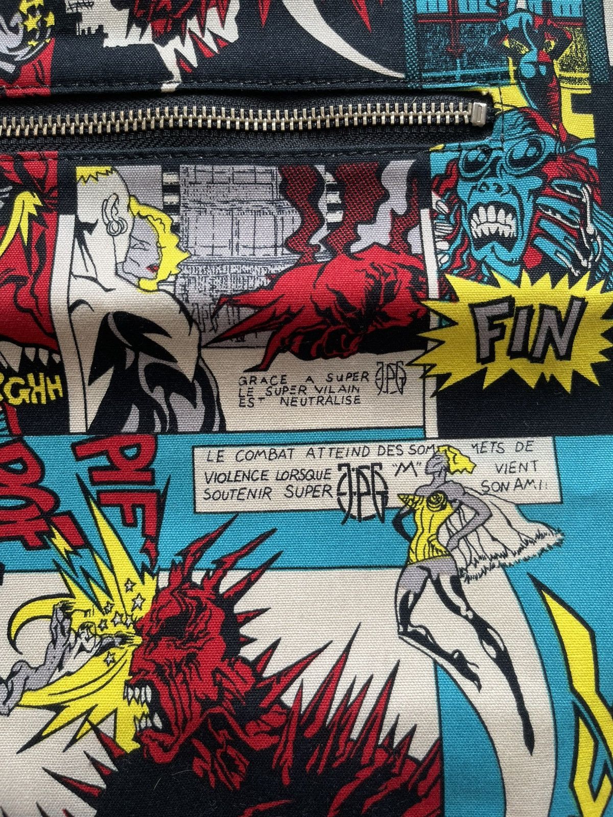 Jean Paul Gaultier 1995 Jean Paul Gaultier Comic Print Two Way Bag Size ONE SIZE - 3 Thumbnail