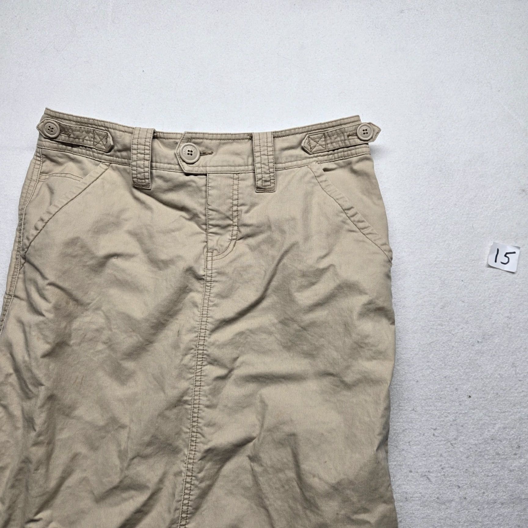 Vintage Maurices A-Line Long Skirt Beige Adult Women's Regular Size 8 Casual Summer Fall Size 30" / US 8 / IT 44 - 2 Thumbnail