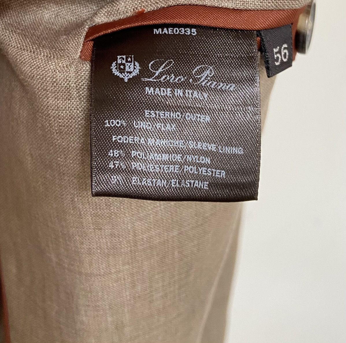 Loro Piana Loro Piana Two-Button Rain System Unstructured Linen Blazer Size 54L - 9 Thumbnail