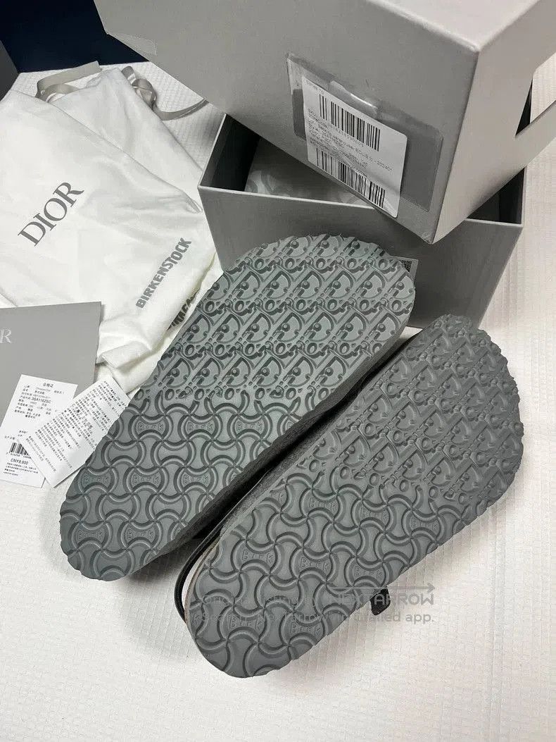 Dior Dior Birkenstock Tokio Mules in Grey. Size US 10 / EU 43 - 9 Thumbnail