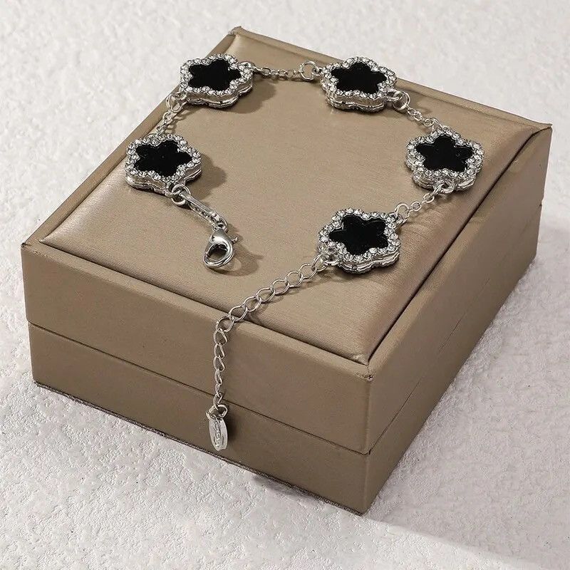 Jewelry × Vintage Cubic Zircon Flower Shape Bracelet Size ONE SIZE - 1 Thumbnail