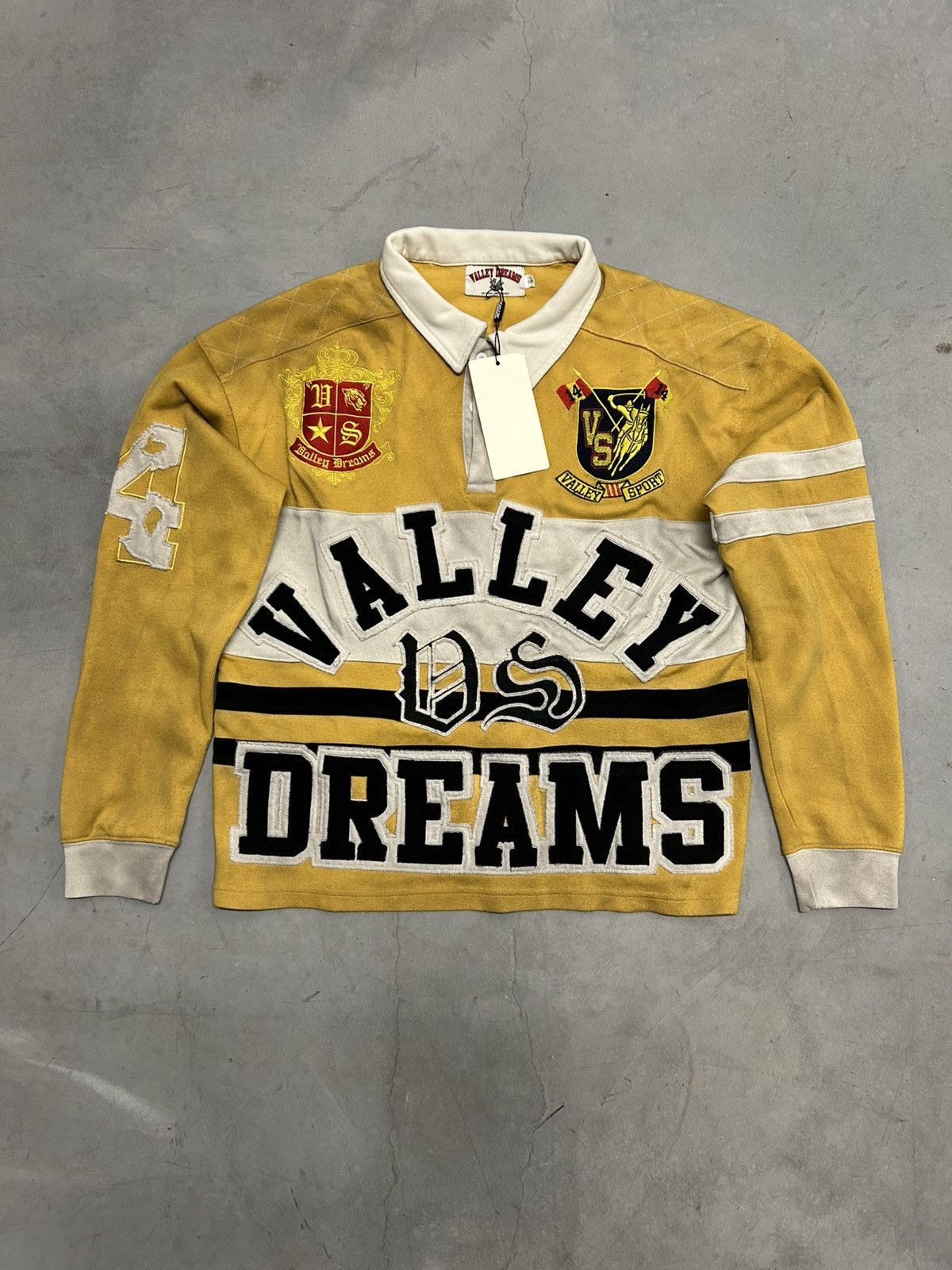 Vale Vale Forever Valley Dreams Rugby Polo Shirt Yellow Honey | Grailed