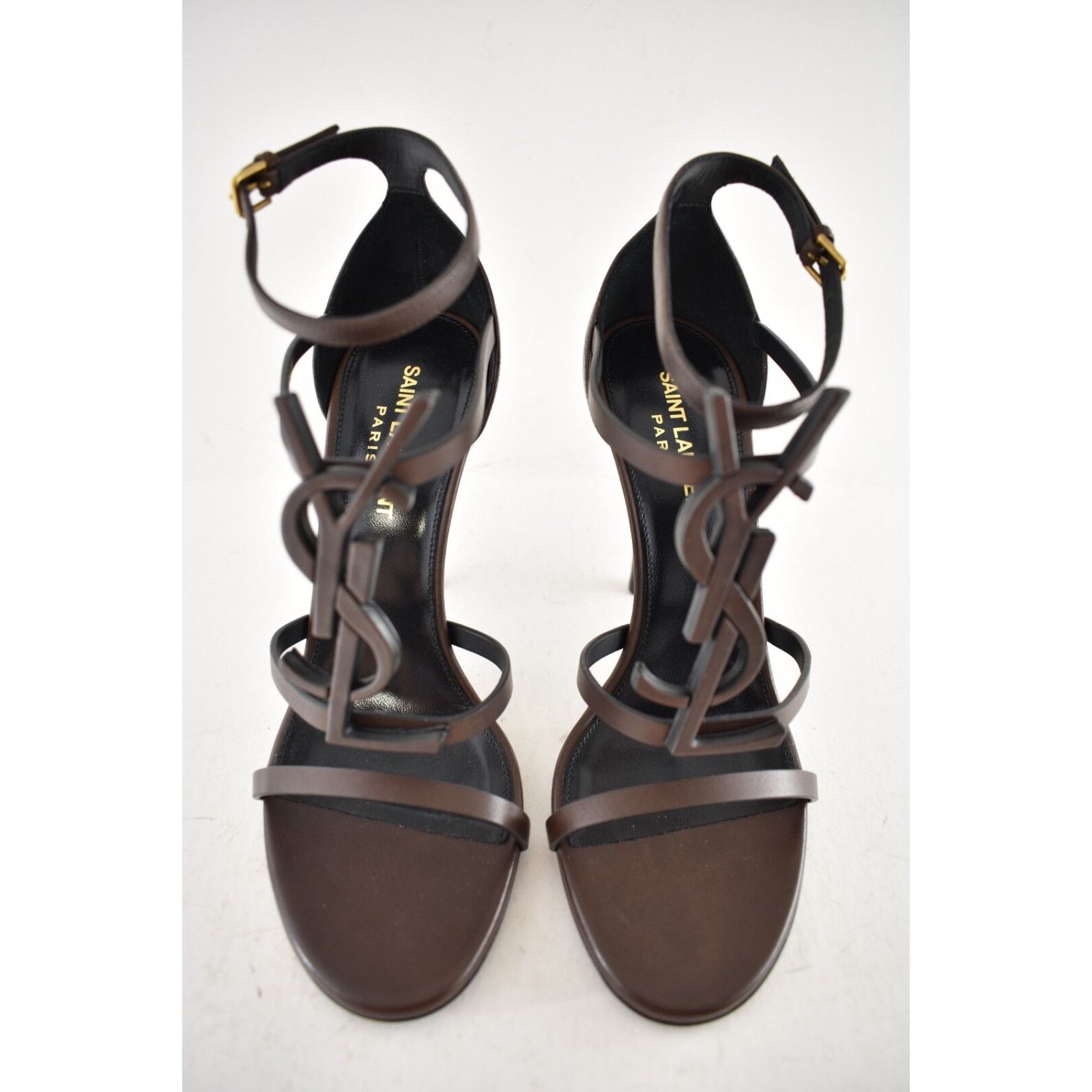 Yves Saint Laurent Saint Laurent Cassandra Tmoro Brown Leather YSL Logo Size US 7 / IT 37 - 6 Thumbnail